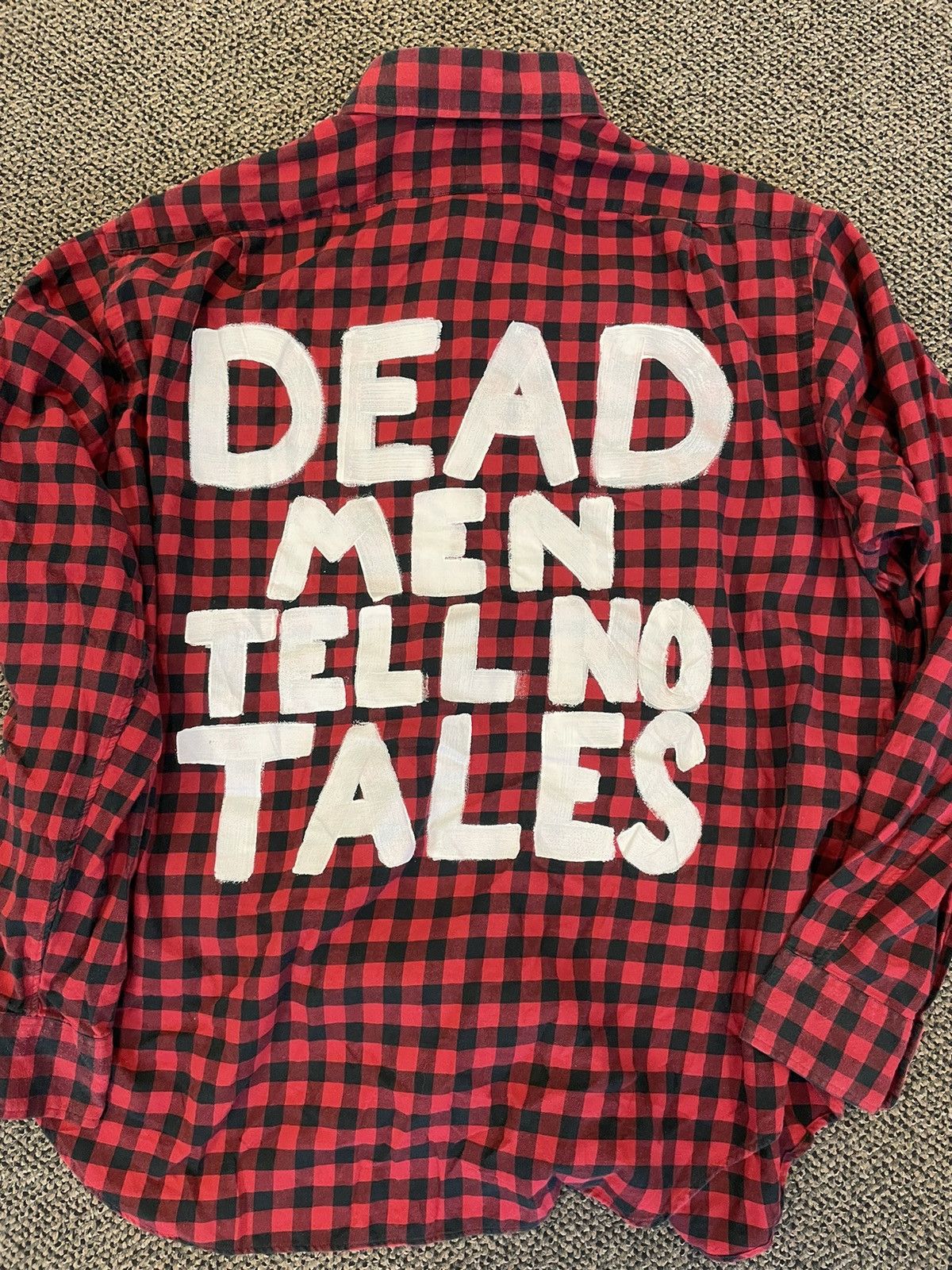 Polo Ralph Lauren × Vintage Virgil Abloh Inspired Painted Vintage Polo Flannel Size US XXL / EU 58 / 5 - 1 Thumbnail