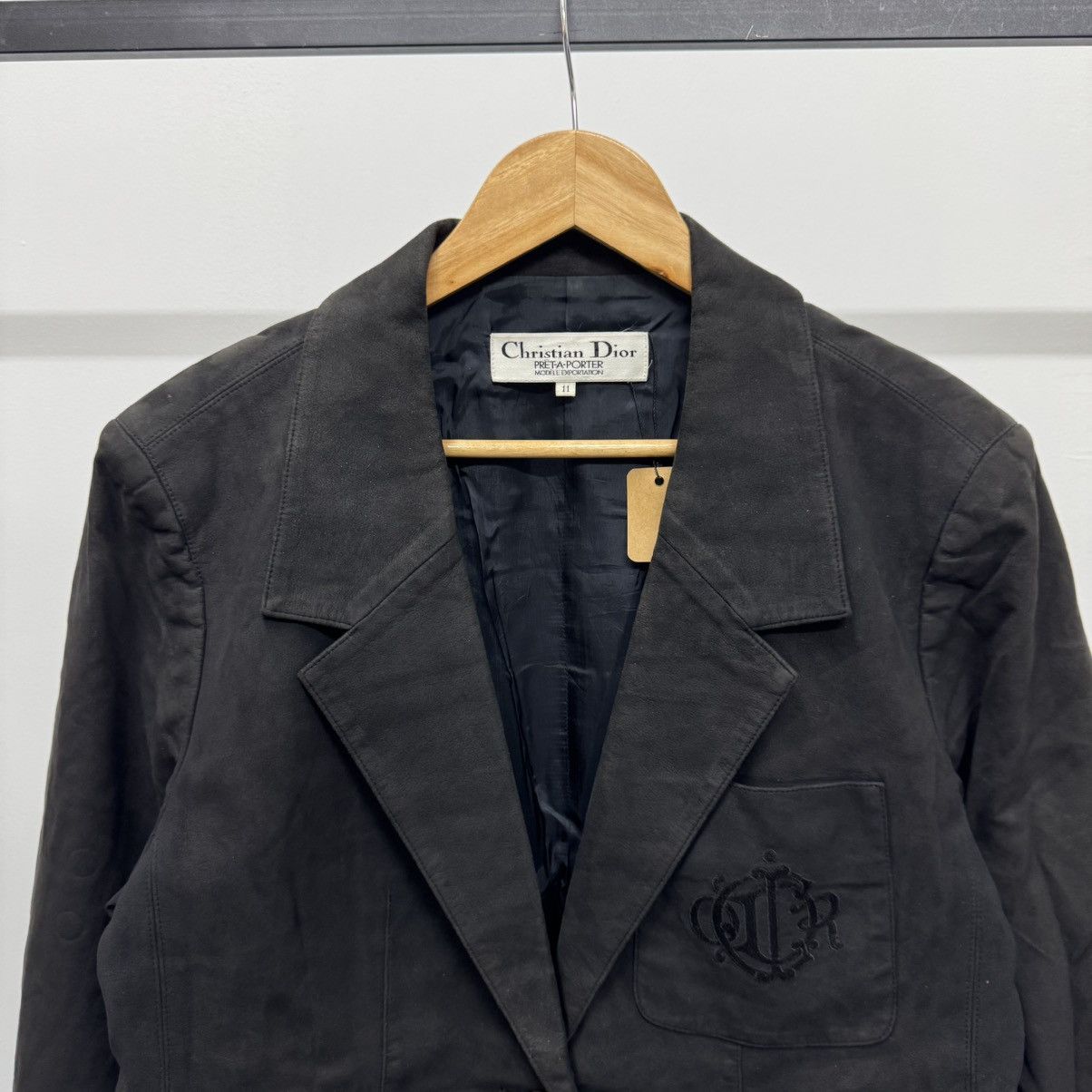 Christian Dior Monsieur Vintage Christian Dior Embroidered Logo Suede Leather Coat Size US M / EU 48-50 / 2 - 4 Thumbnail