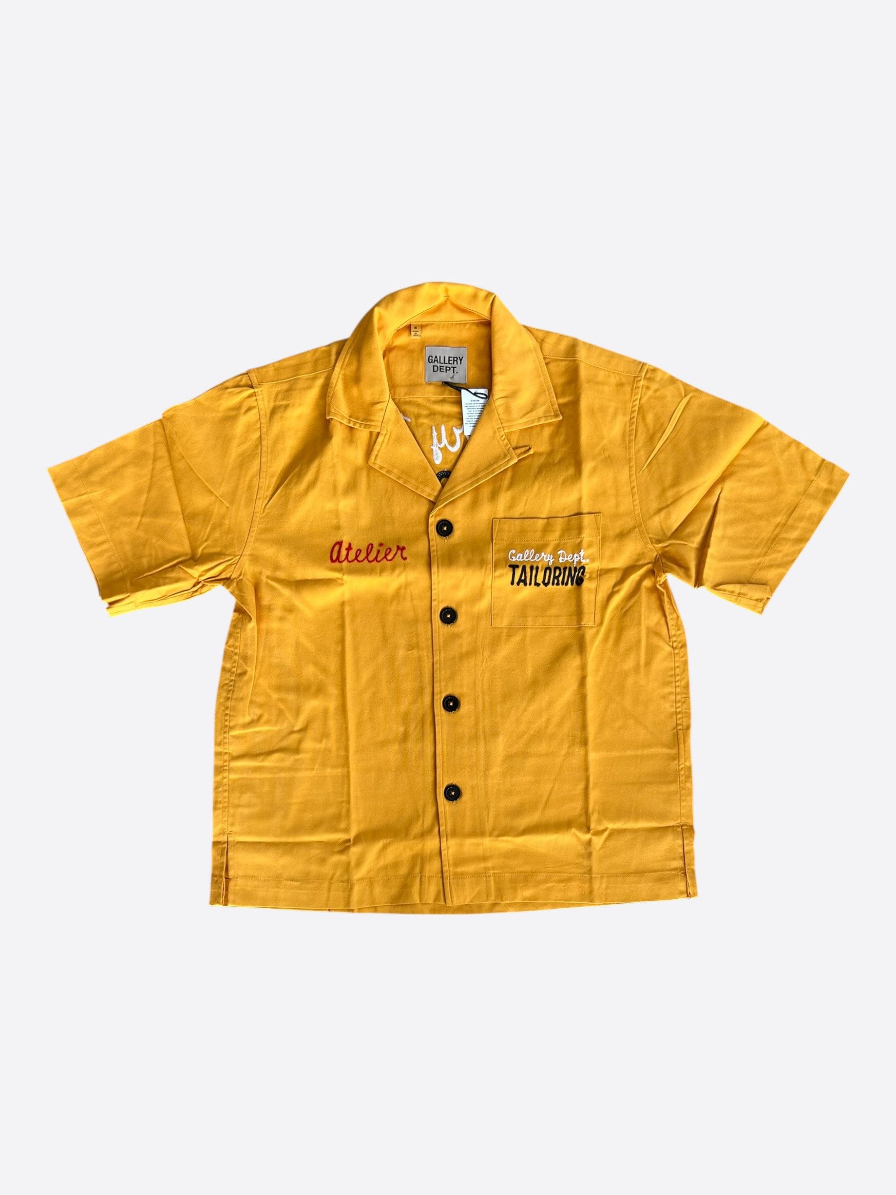 Gallery Dept. Yellow Atelier Parker Short Sleeve Button Up Shirt Size US S / EU 44-46 / 1 - 1 Thumbnail