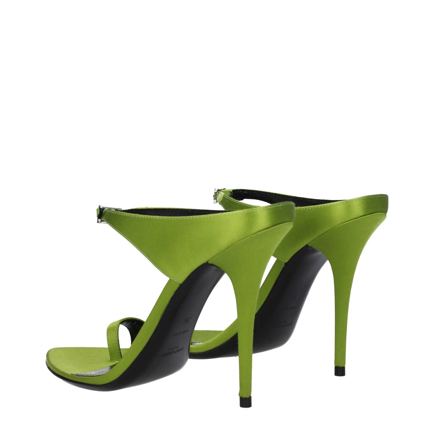 Saint Laurent Paris ob1o1e1224 Satin Flip Flops in Green Size US 6 / IT 36 - 4 Thumbnail