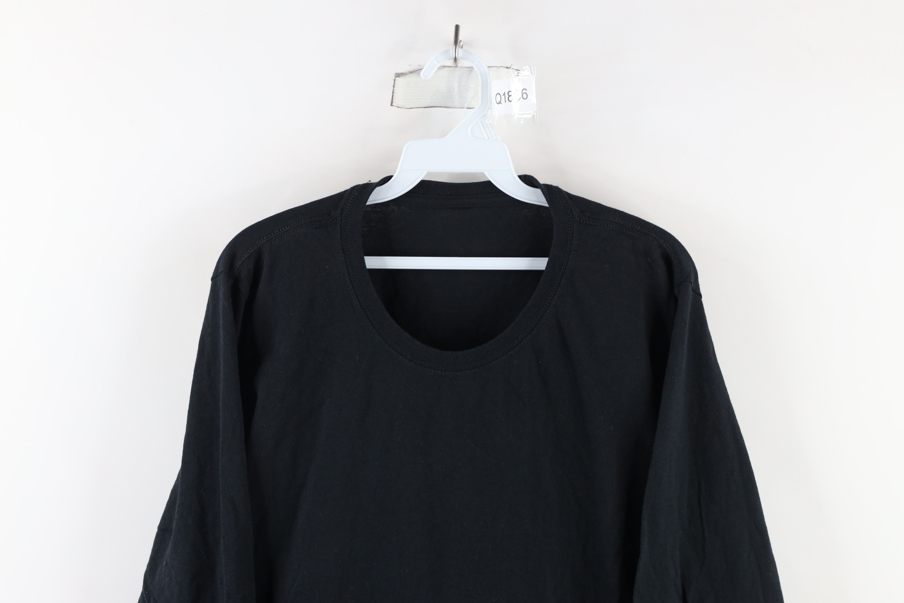 Vintage Vintage 90s Streetwear Long Sleeve T-Shirt Black Cotton Size US XL / EU 56 / 4 - 2 Thumbnail