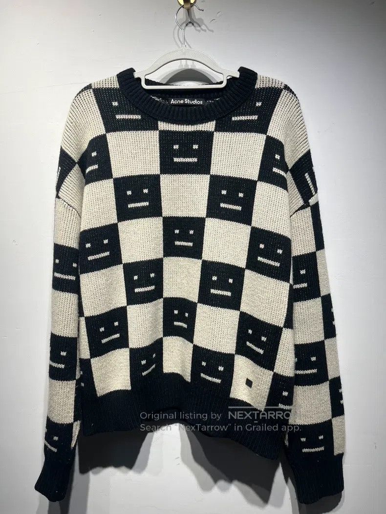 Acne Studios Acne Studios Patterned Plaid Crew-neck Long-sleeve Woolen Size US S / EU 44-46 / 1 - 1 Thumbnail