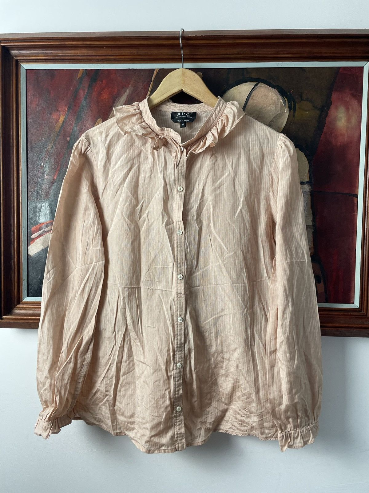 A.P.C. A.P.C Silk Cotton Button Up Long Sleeve Shirt Casual Rare Size XS / US 0-2 / IT 36-38 - 1 Thumbnail