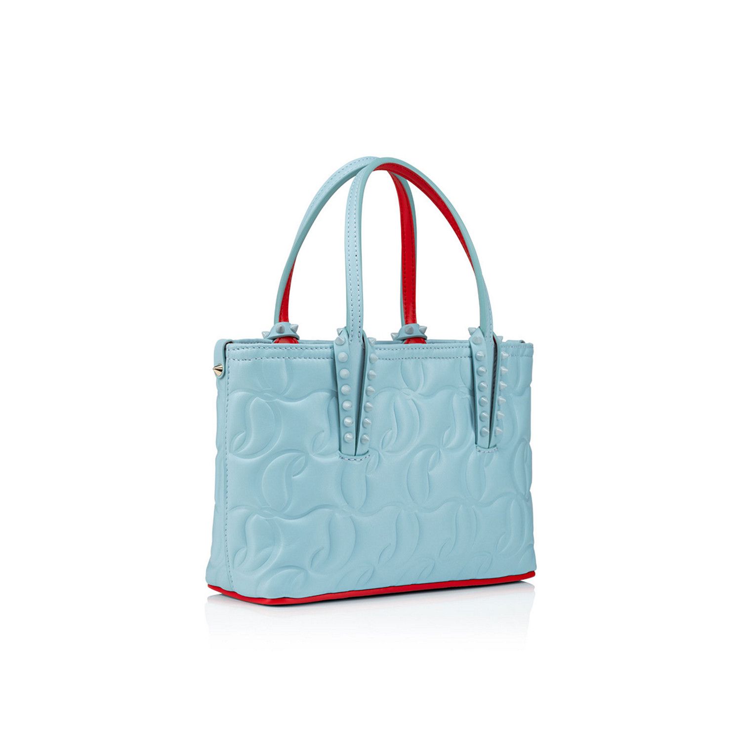 Christian Louboutin o1s1wg110225 Size: OS/Embossed Leather Tote Bag in Blue Size ONE SIZE - 2 Thumbnail