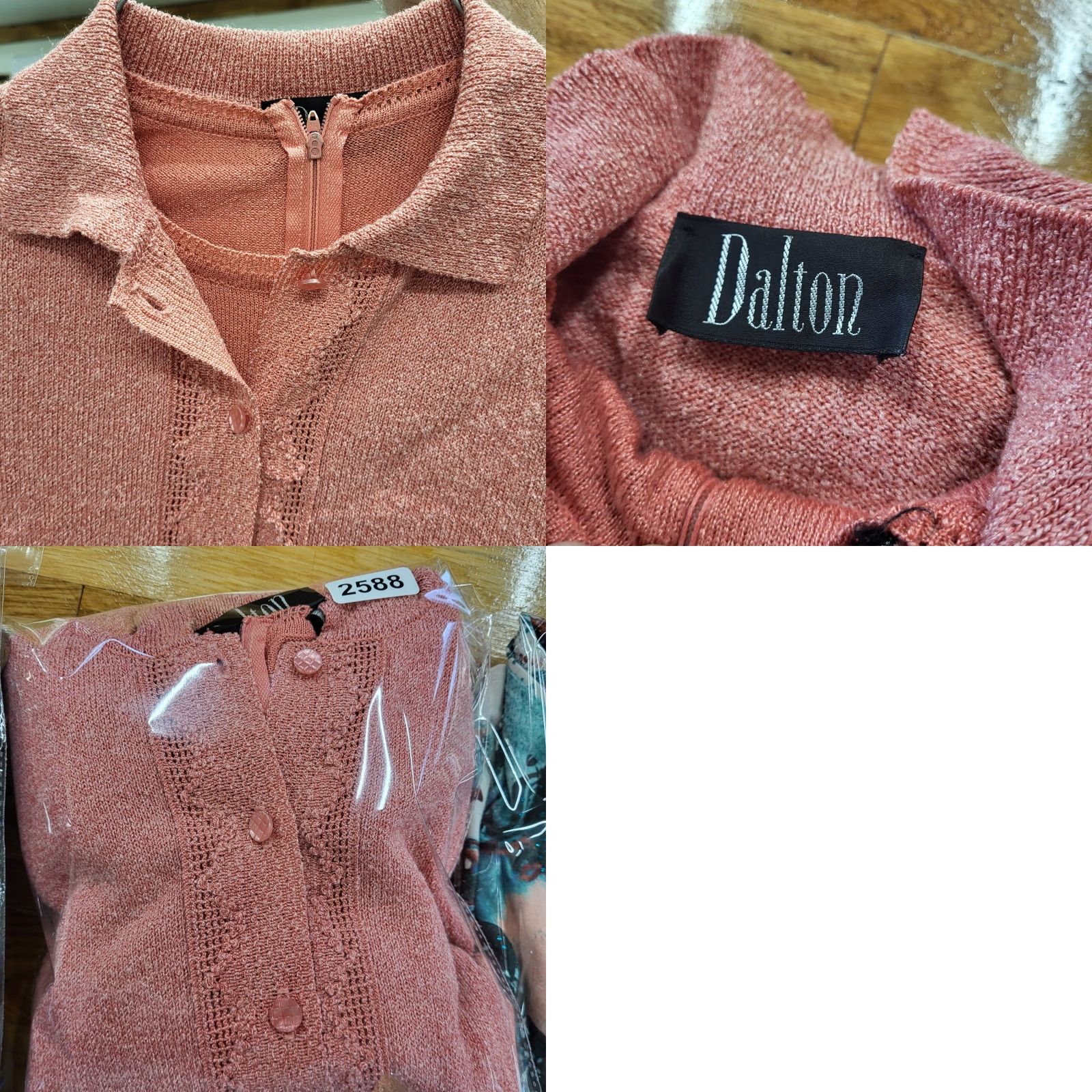 Vintage VINTAGE Dalton Shirt & Matching Cardigan Sweater Womens Sz 16 Salmon Union USA Shirt Cardigan Set Size XXL / US 16-18 / IT 52-54 - 10 Thumbnail