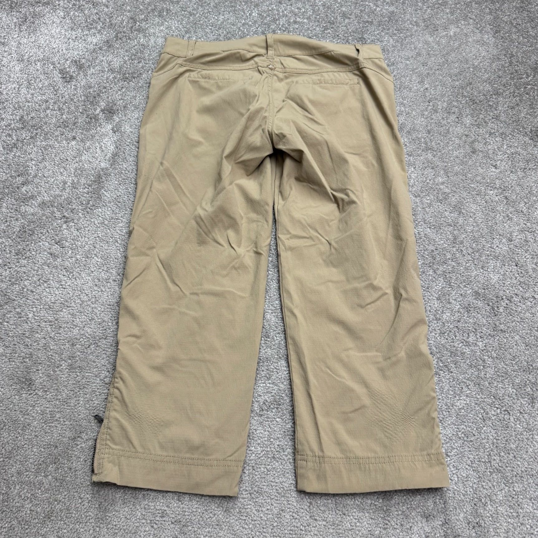 Prana Prana Capri Pants Womens 8 Brown Tan Ankle Zip Straigt Leg Outdoor Hiking 32x22 Size 30" / US 8 / IT 44 - 2 Thumbnail