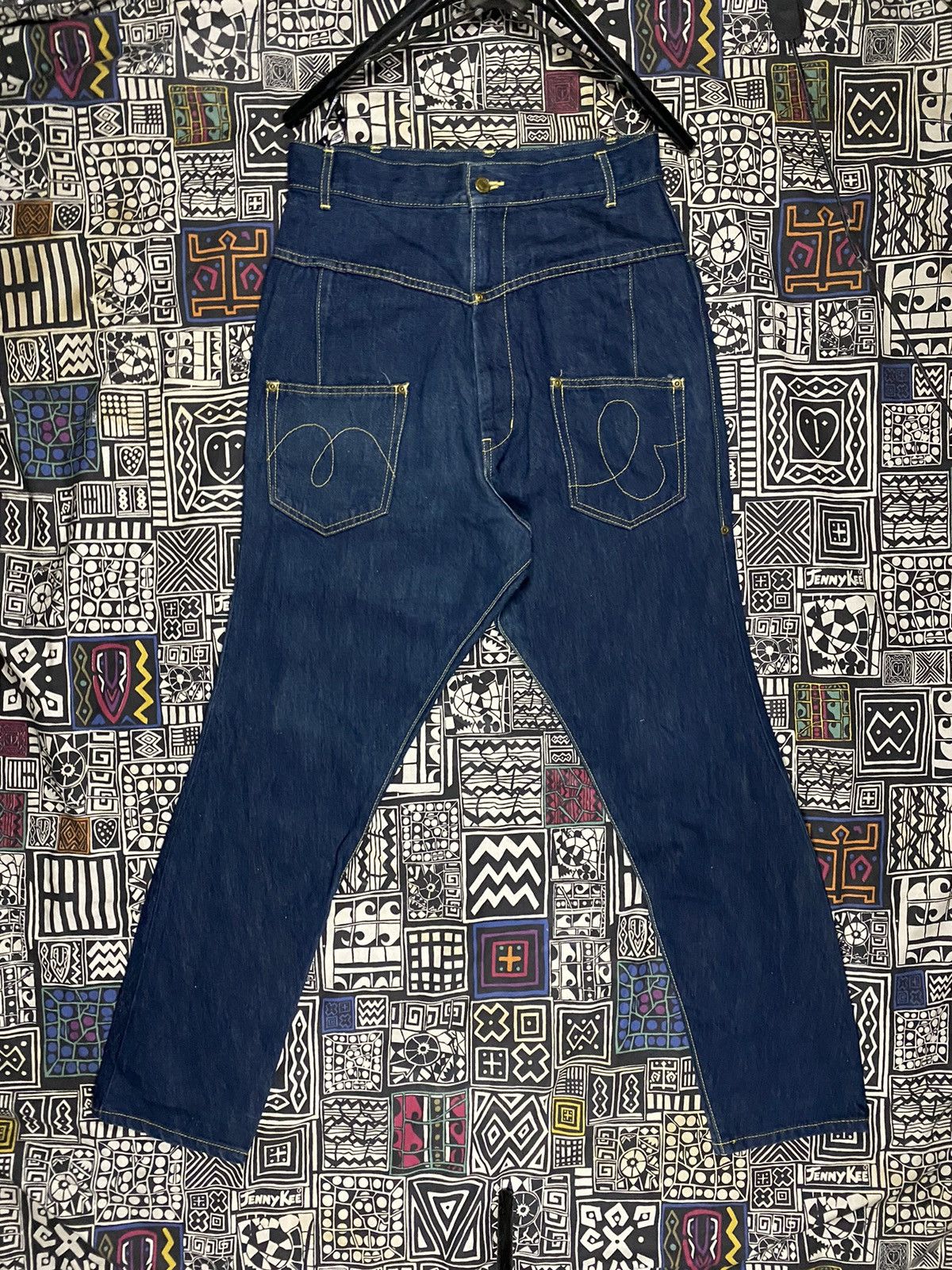 Japanese Brand × mercibeaucoup Mercibeaucoup drop crotch issey miyake jeans pants Size US 30 / EU 46 - 1 Thumbnail