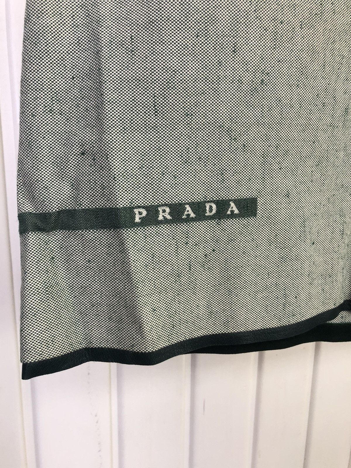 Prada Prada - S/S 99 - canvas leather stripe skirt Size 28" / US 6 / IT 42 - 2 Thumbnail