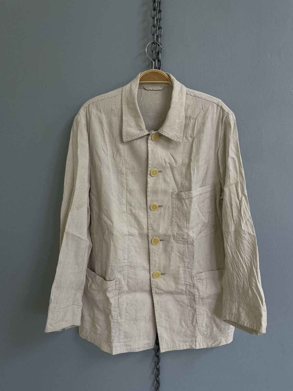 ジャケット・アウター archive Yohji Yamamoto DURBAN A.A.R Yohji Yamamoto DURBAN A.A.R Wool Poly Jacket Charcoal XL (K