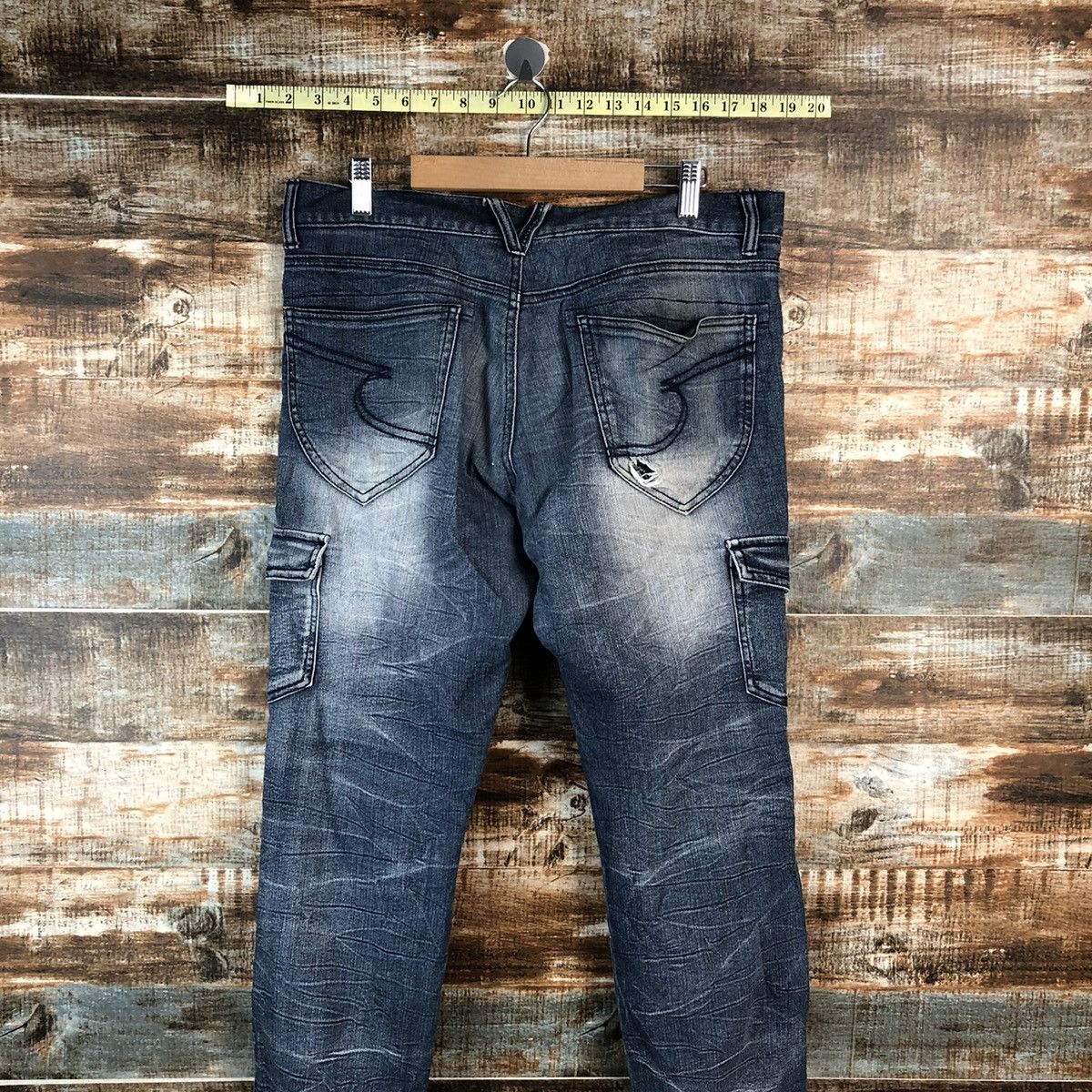 semanticdesign Semantic Design Blue Multipocket denim Pants #A2169 Size US 32 / EU 48 - 16 Thumbnail