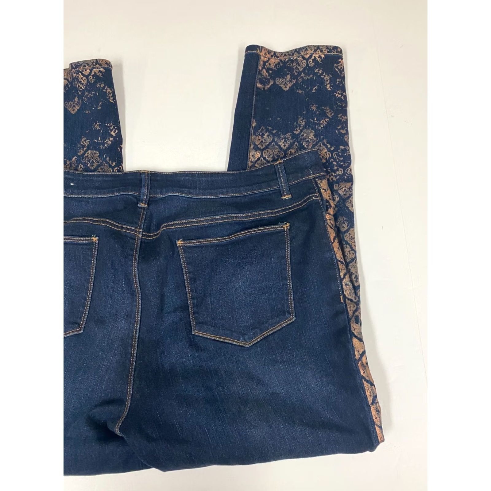 Vintage Chicos Jeans 2P Petites Blue Jeggings Womens Platinum Dark Denim Designer Shirt? Size 26" / US 2 / IT 38 - 6 Thumbnail