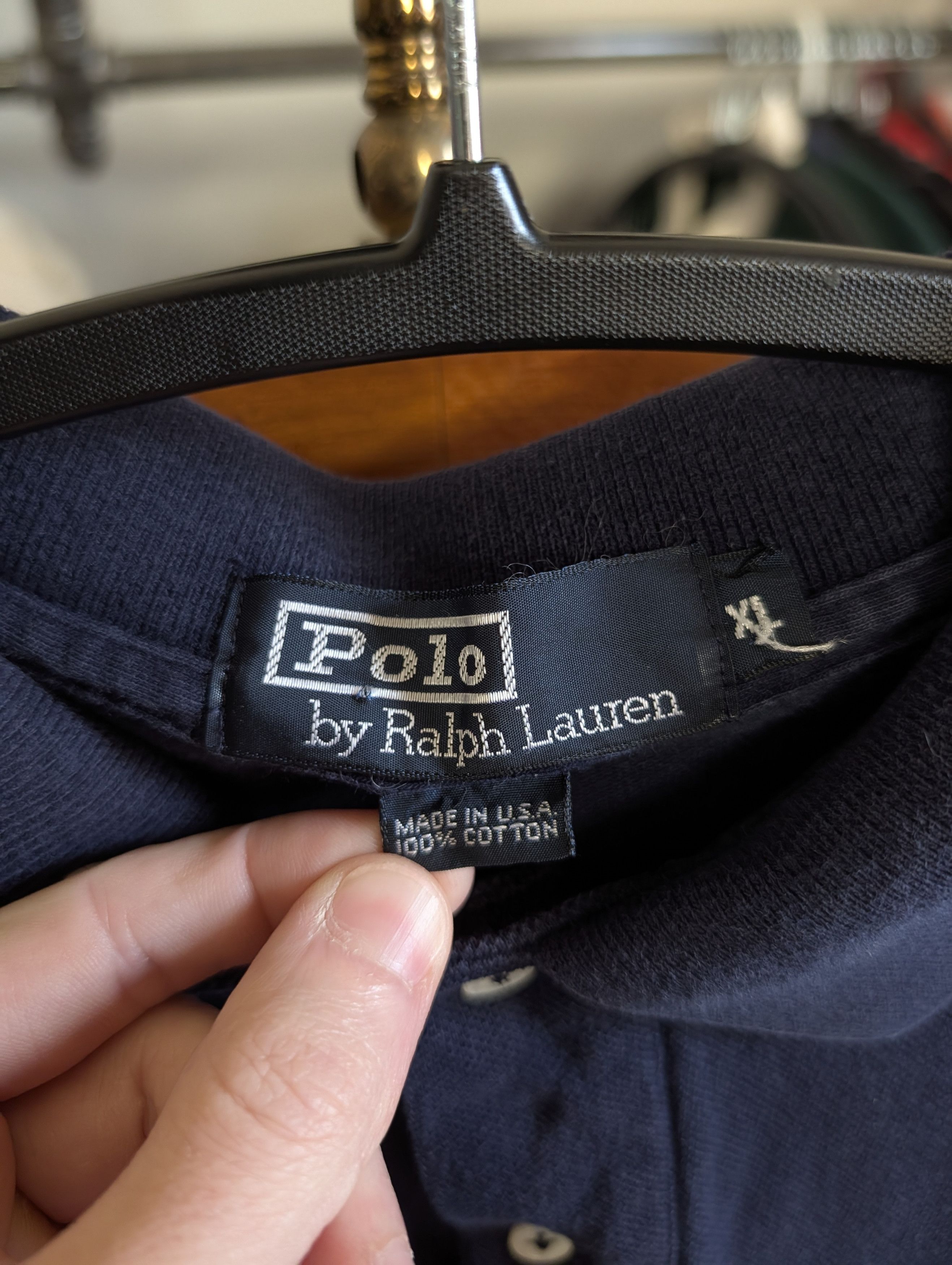 Polo Ralph Lauren Vintage made in USA navy blue polo shirt XL Size US XL / EU 56 / 4 - 9 Thumbnail