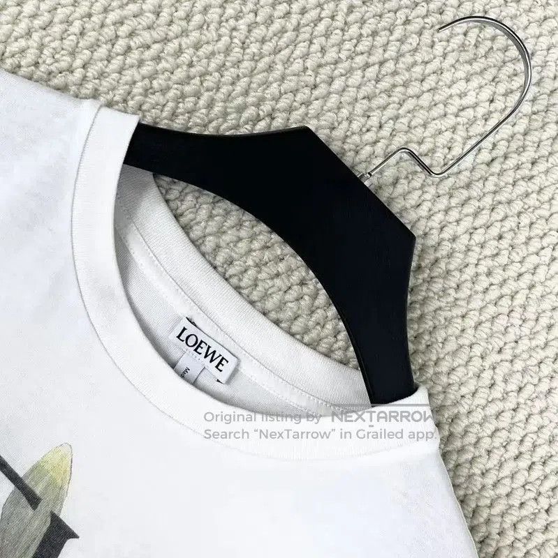Loewe Loewe White Floral Logo T-Shirt . Size S / US 4 / IT 40 - 3 Thumbnail