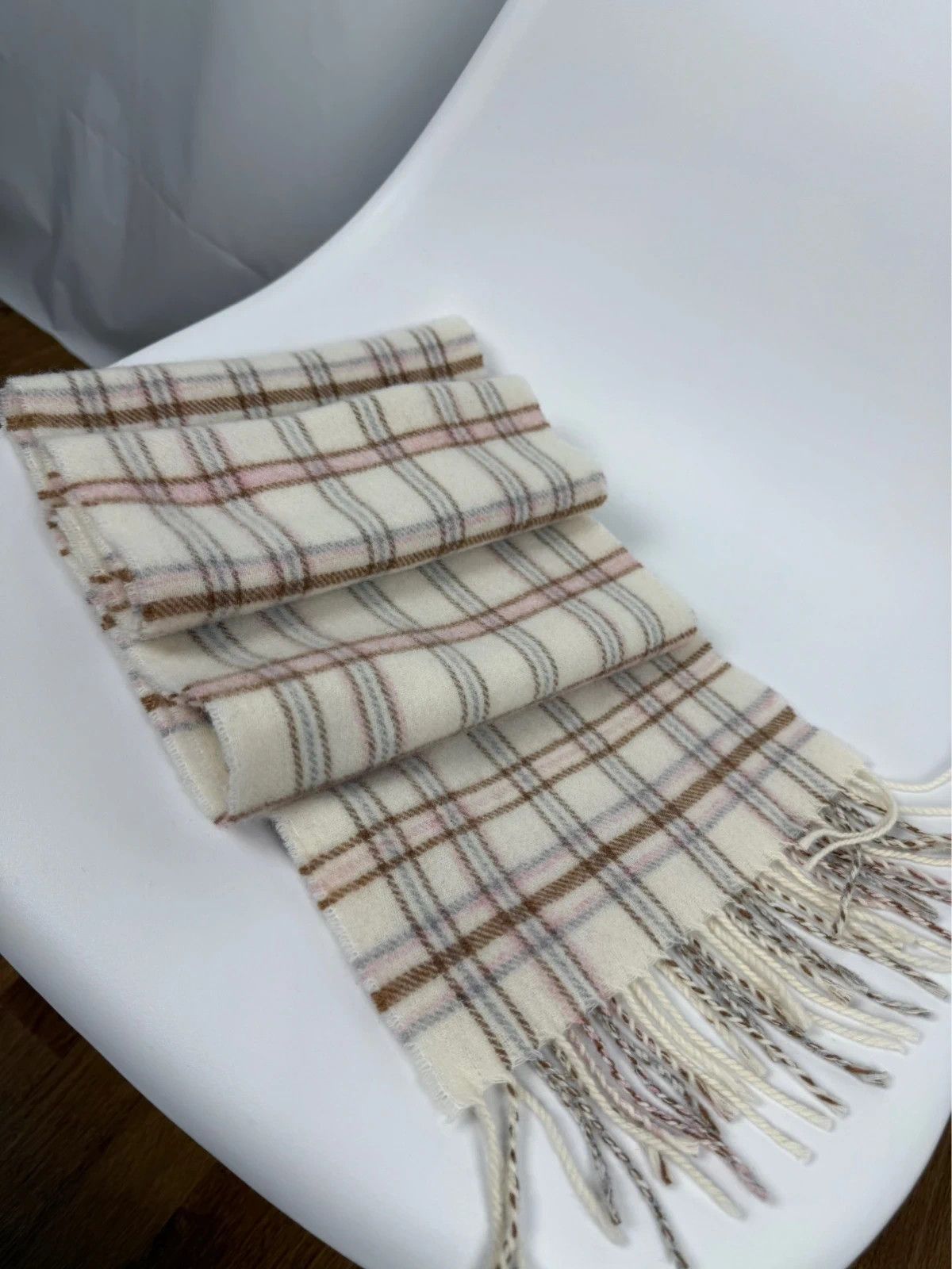Other Cristina Chiti Wool Cashmere Scarf Plaid Made In Italy Size ONE SIZE - 6 Thumbnail