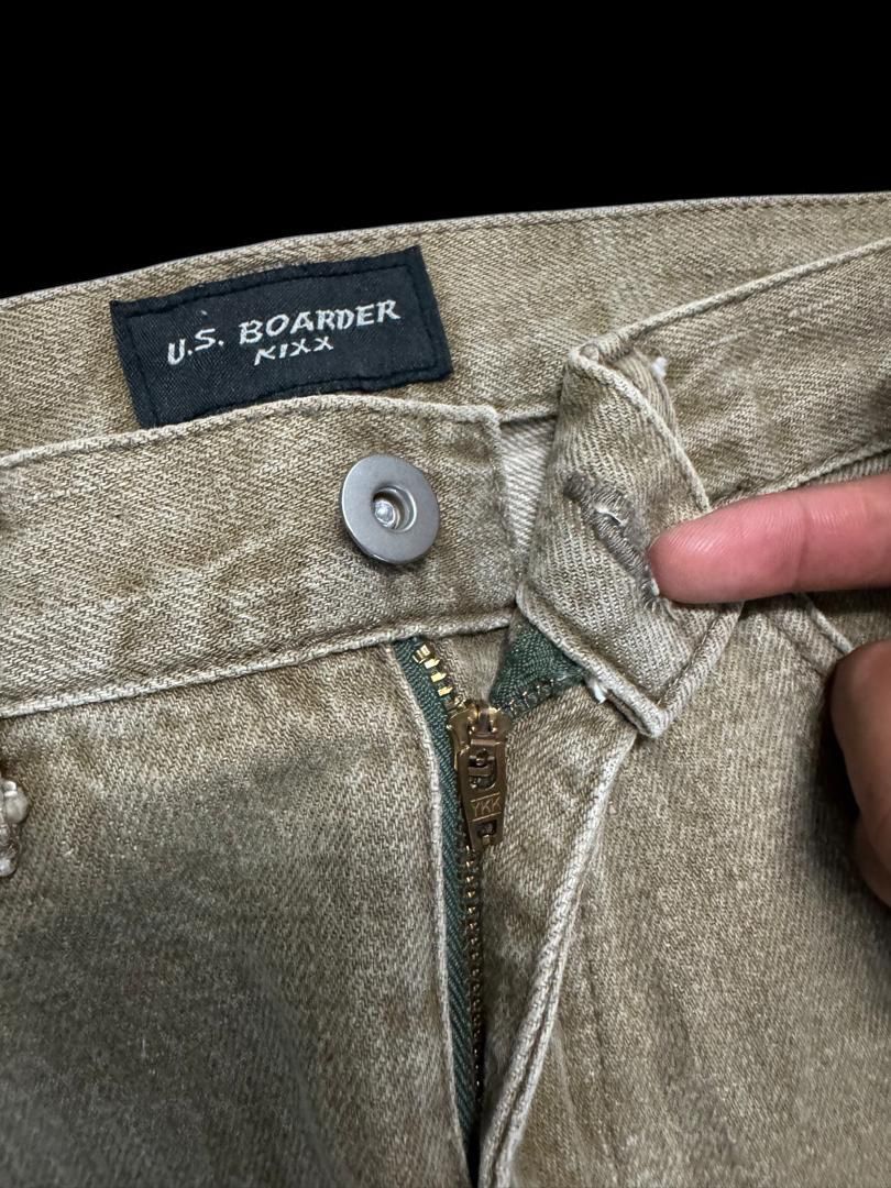 Japanese Brand Vintage 90s U.s Boarder Wide Loose Made in Japan Jeans Size US 30 / EU 46 - 8 Thumbnail
