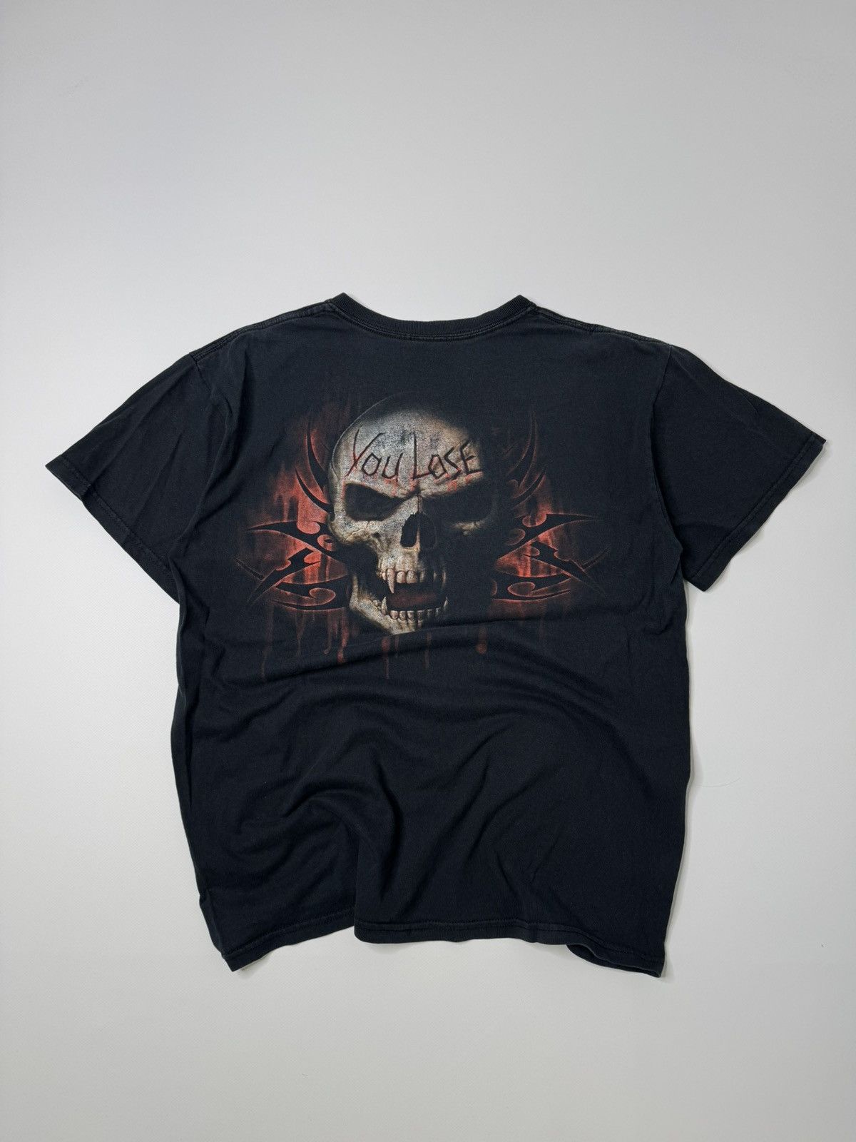 Vintage Vintage rare avant garde skull death print tee 90s 00s skate Size US M / EU 48-50 / 2 - 5 Thumbnail