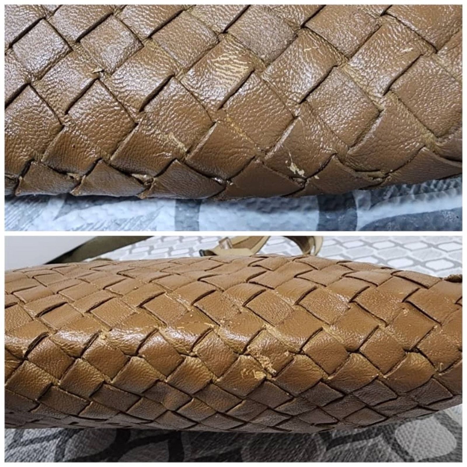 Bottega Veneta Authentic Bottega Veneta Intrecciato Messenger Bag Beige Size ONE SIZE - 9 Thumbnail
