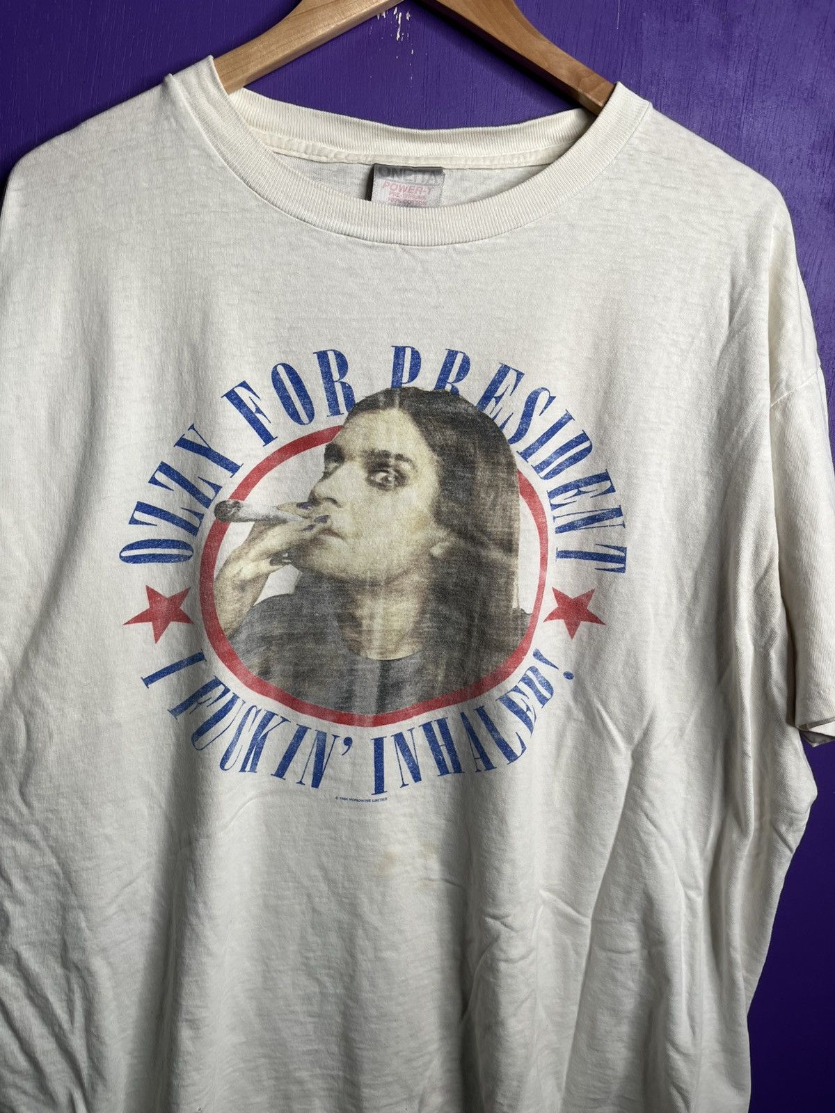 Band Tees Vintage 1996 Ozzy for president flying high again t-shirt Size US XL / EU 56 / 4 - 3 Thumbnail