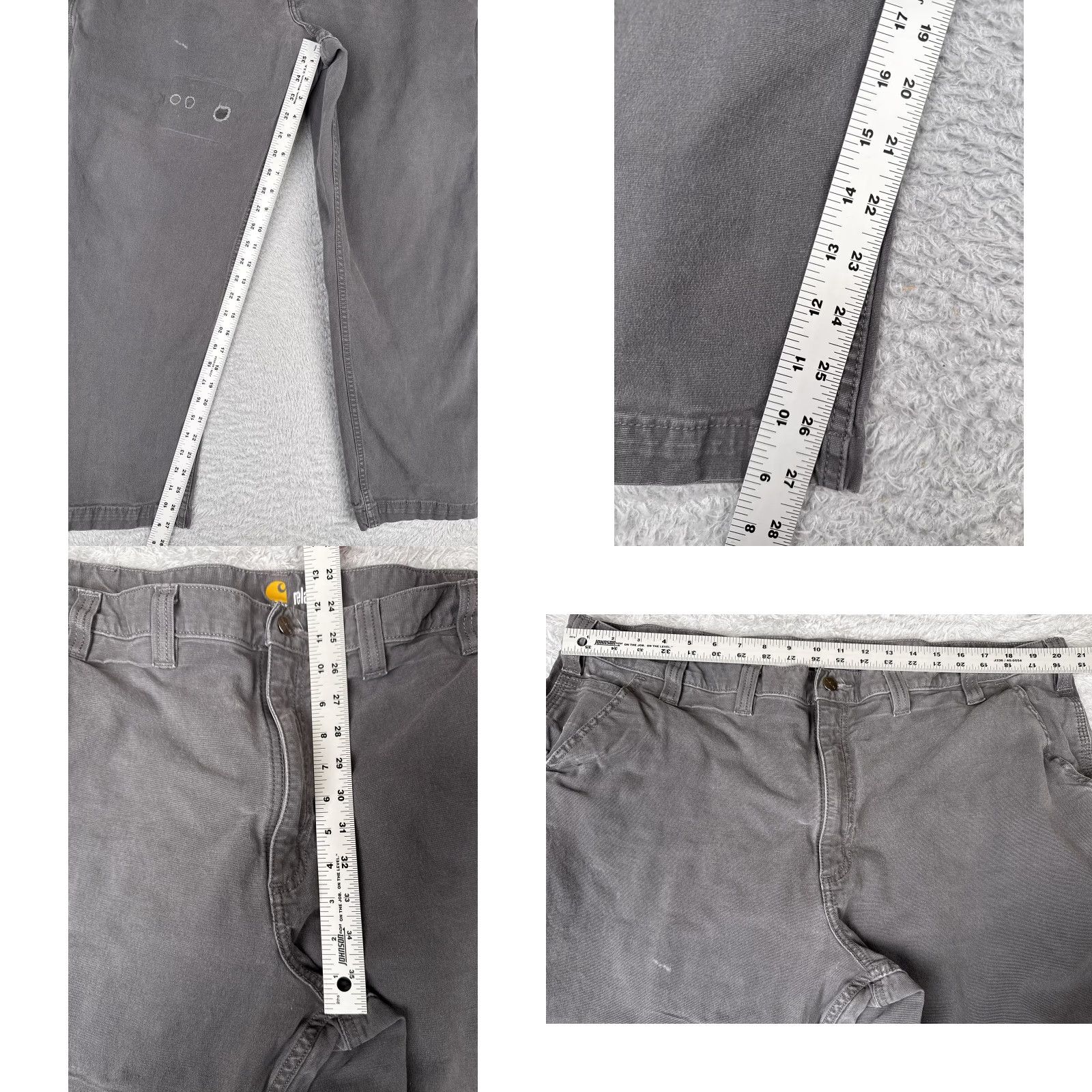 Carhartt Carhartt Pants 46x30 Gray Rugged Flex Rigby Dungaree Carpenter Relaxed Fit Mens Size US 30 / EU 46 - 8 Thumbnail