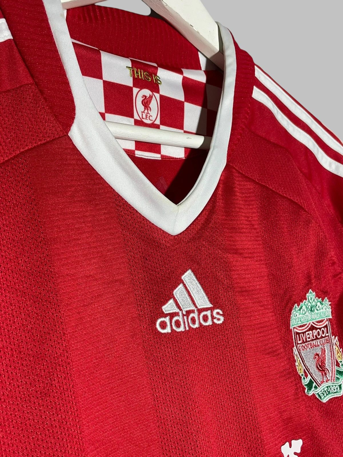 Adidas Liverpool FC Adidas 2008/09 Home Vintage Football Shirt Size US L / EU 52-54 / 3 - 6 Thumbnail