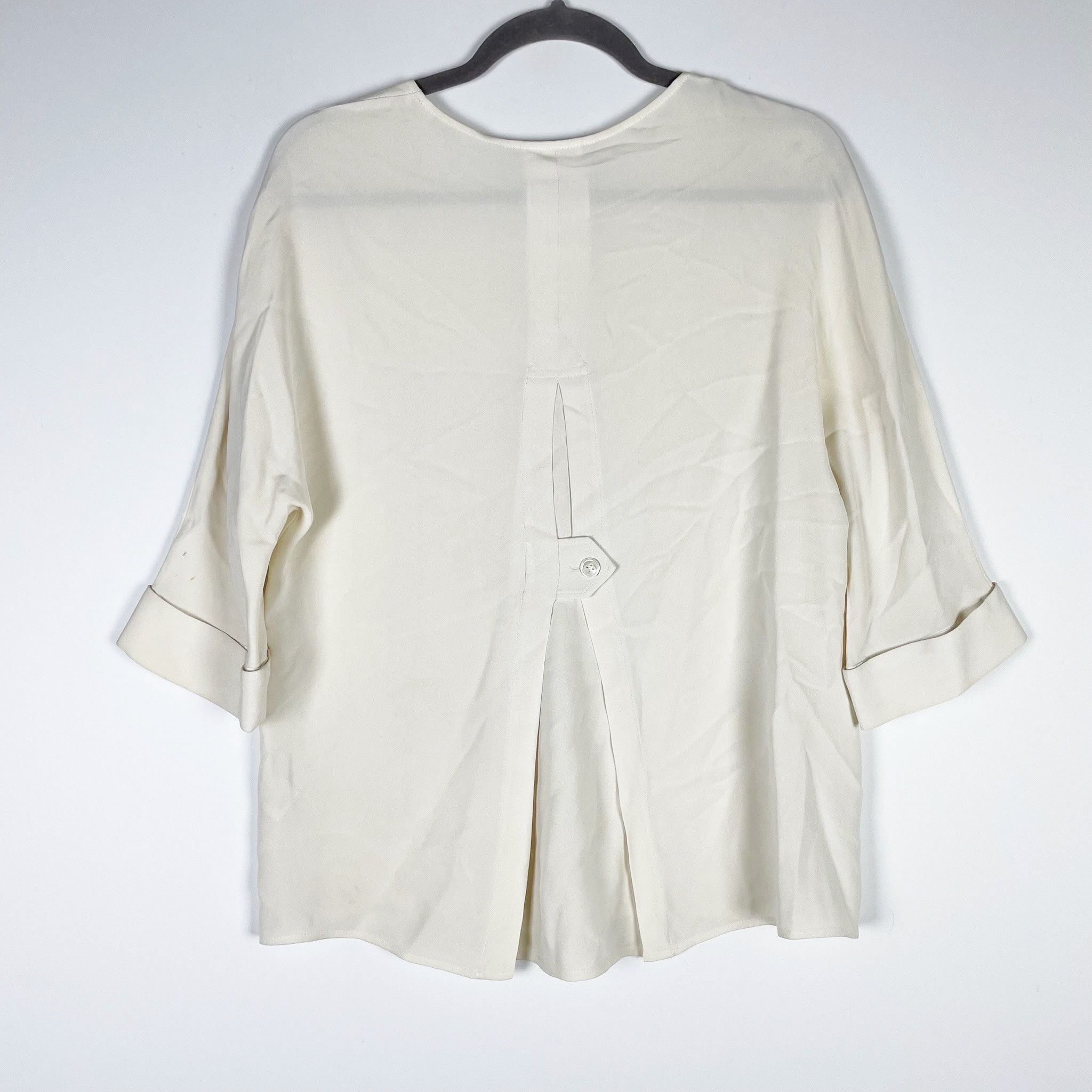 Joseph Joseph Matte Silk Chiffon Half Rolled Sleeve Size S / US 4 / IT 40 - 3 Thumbnail