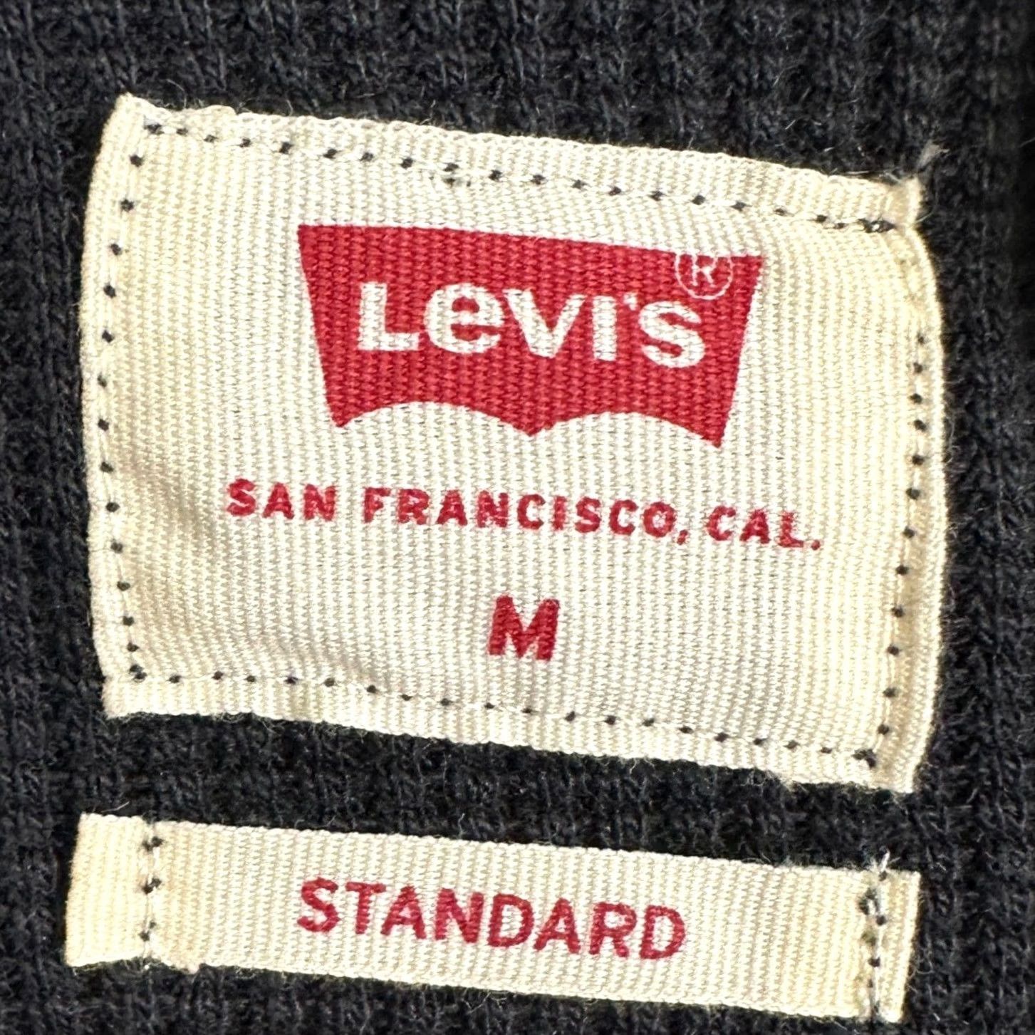 Levi's NEW Levi's Shirt Men M Black/Blue Colorblock Waffle Knit Thermal Long Sleeve Crew Neck Size US M / EU 48-50 / 2 - 4 Thumbnail