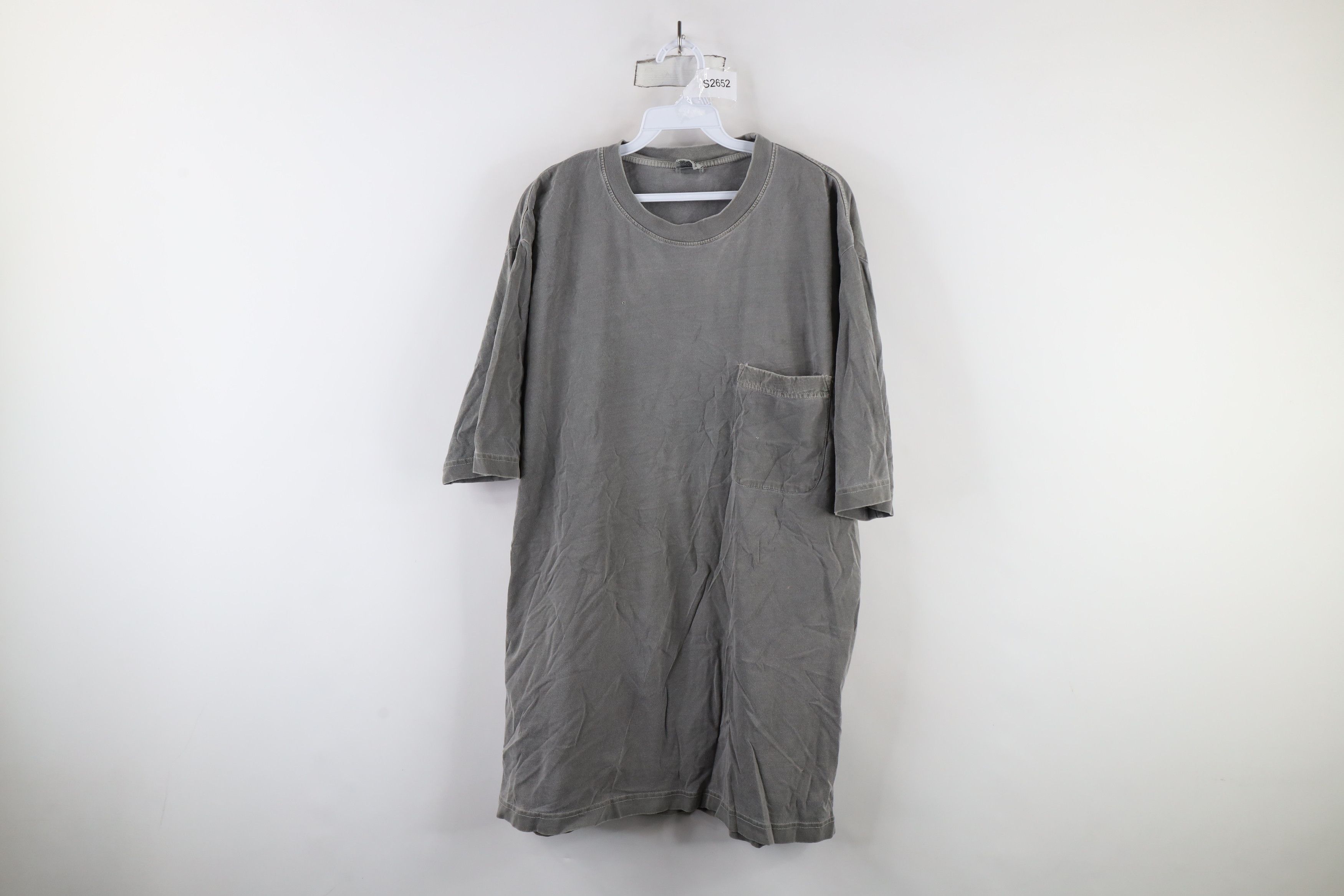 Cabelas Vintage 90s Cabelas Blank Stonewash Pocket T-Shirt Size US L / EU 52-54 / 3 - 1 Thumbnail