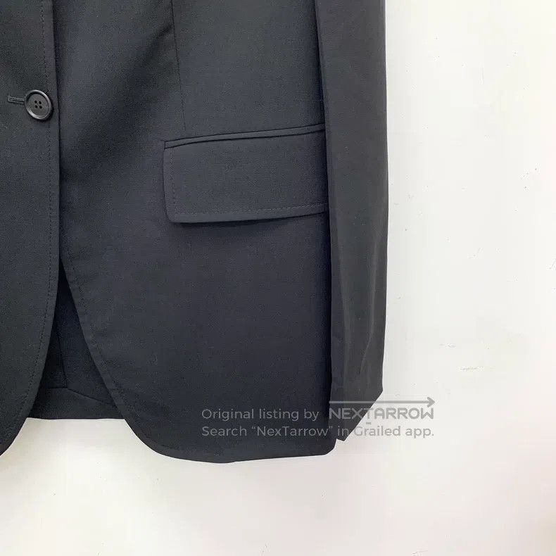 Prada Prada Black sheep wool lapel single-breasted long-sleeved Size 44R - 4 Thumbnail
