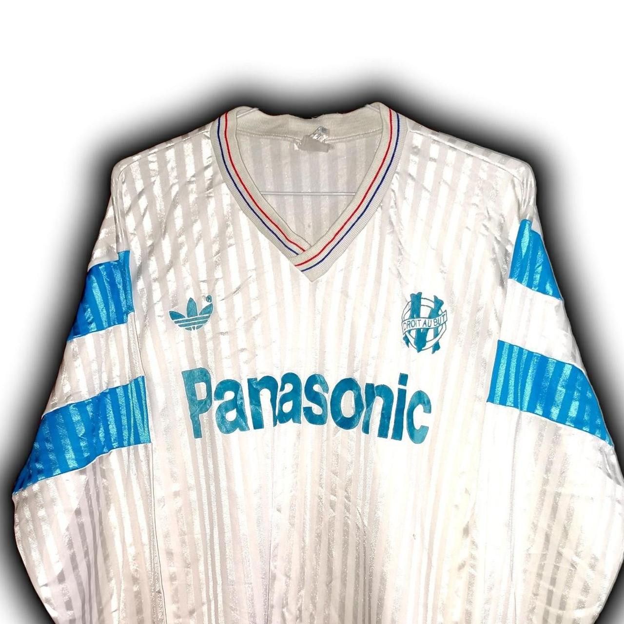 Adidas Olympique Olympic Marseille 1989 1990 1991 Home Shirt Jersey Size US XL / EU 56 / 4 - 3 Thumbnail