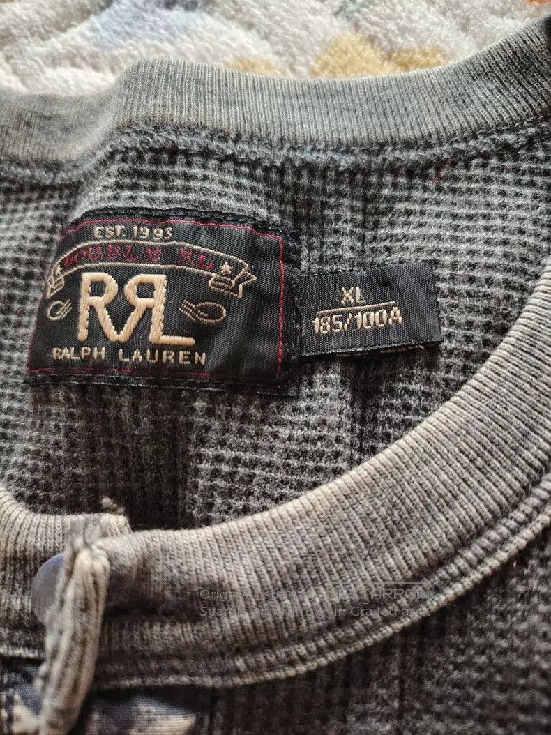 RRL Ralph Lauren RRL Ralph Lauren Short-sleeve polo shirt, gray classic mes Size US XL / EU 56 / 4 - 4 Thumbnail