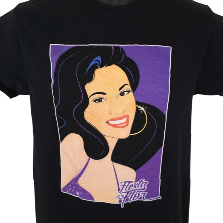 Gildan Fiesta De La Flor T Shirt Mens Size Small Black Selena Queen Of Tejano Music Gildan Cotton Crew Neck Short Sleeve Shirt Mockup? Size US S / EU 44-46 / 1 - 2 Thumbnail