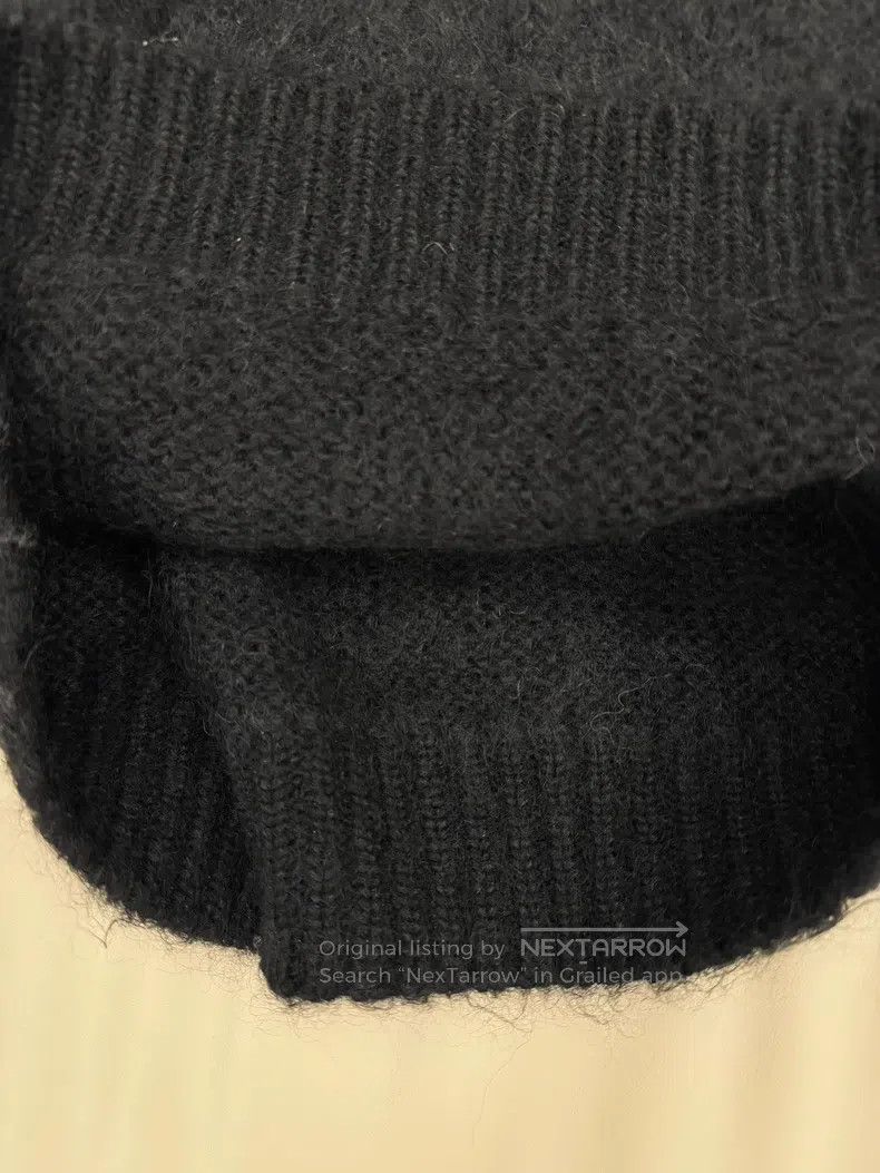 Saint Laurent Paris Black and White Mohair Knit Sweater
