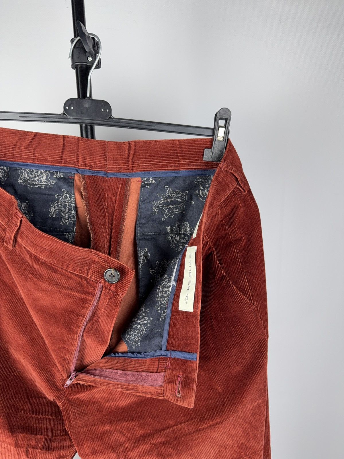 Etro Luxury Etro Slim Fit Corduroy Pants Rust Red Italian Luxury Size US 36 / EU 52 - 6 Thumbnail
