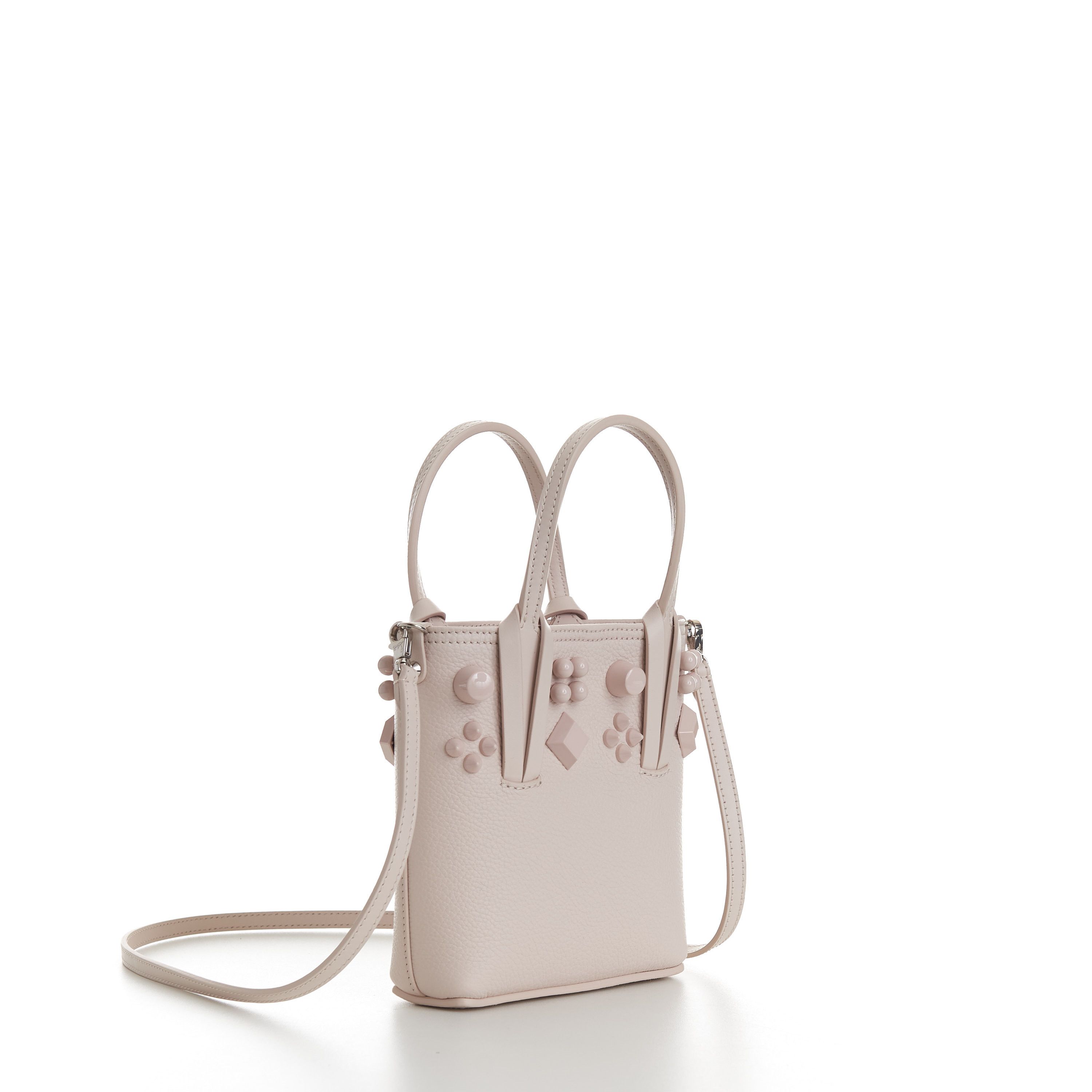 Christian Louboutin Cabata N/S Mini Bag - Milk White Leather, Tonal Spikes Size ONE SIZE - 8 Thumbnail