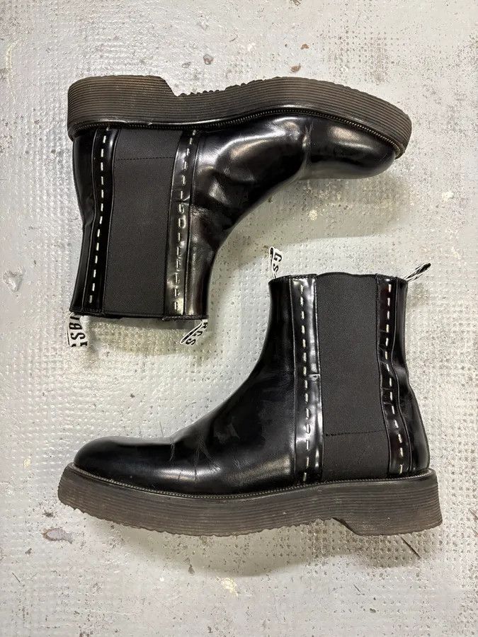 Dirk Bikkembergs 2000s Dirk Bikkembergs Black Leather Ankle Boots Size US 7 / EU 40 - 3 Thumbnail