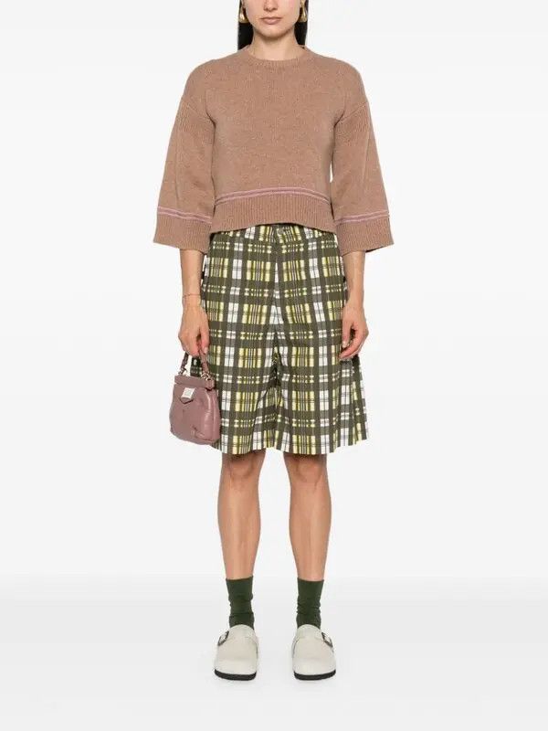 Marni o1w1db11125 Contrasting-Trim Virgin Wool Jumper in Brown Size L / US 10 / IT 46 - 5 Thumbnail