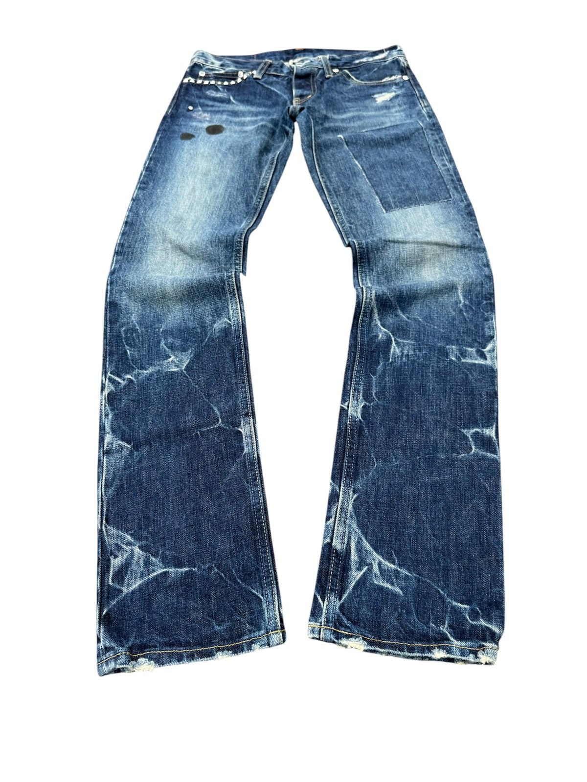 Hysteric Glamour HYSTERIC GLAMOUR JAPAN STUDDED UNISEX STYLE DISTRESSED JEANS Size US 29 - 1 Thumbnail