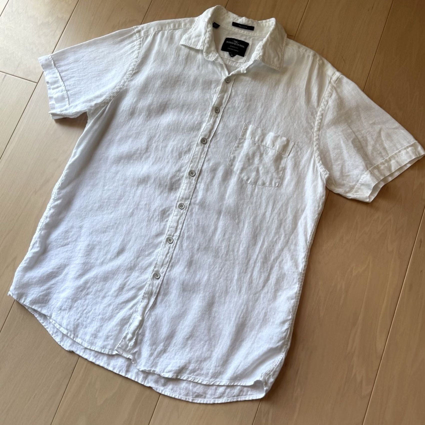 Rodd & Gunn Rodd & Gunn Linen Shirt XL White Casual Short Button Up New York Minimalist Mens Size US XL / EU 56 / 4 - 8 Thumbnail
