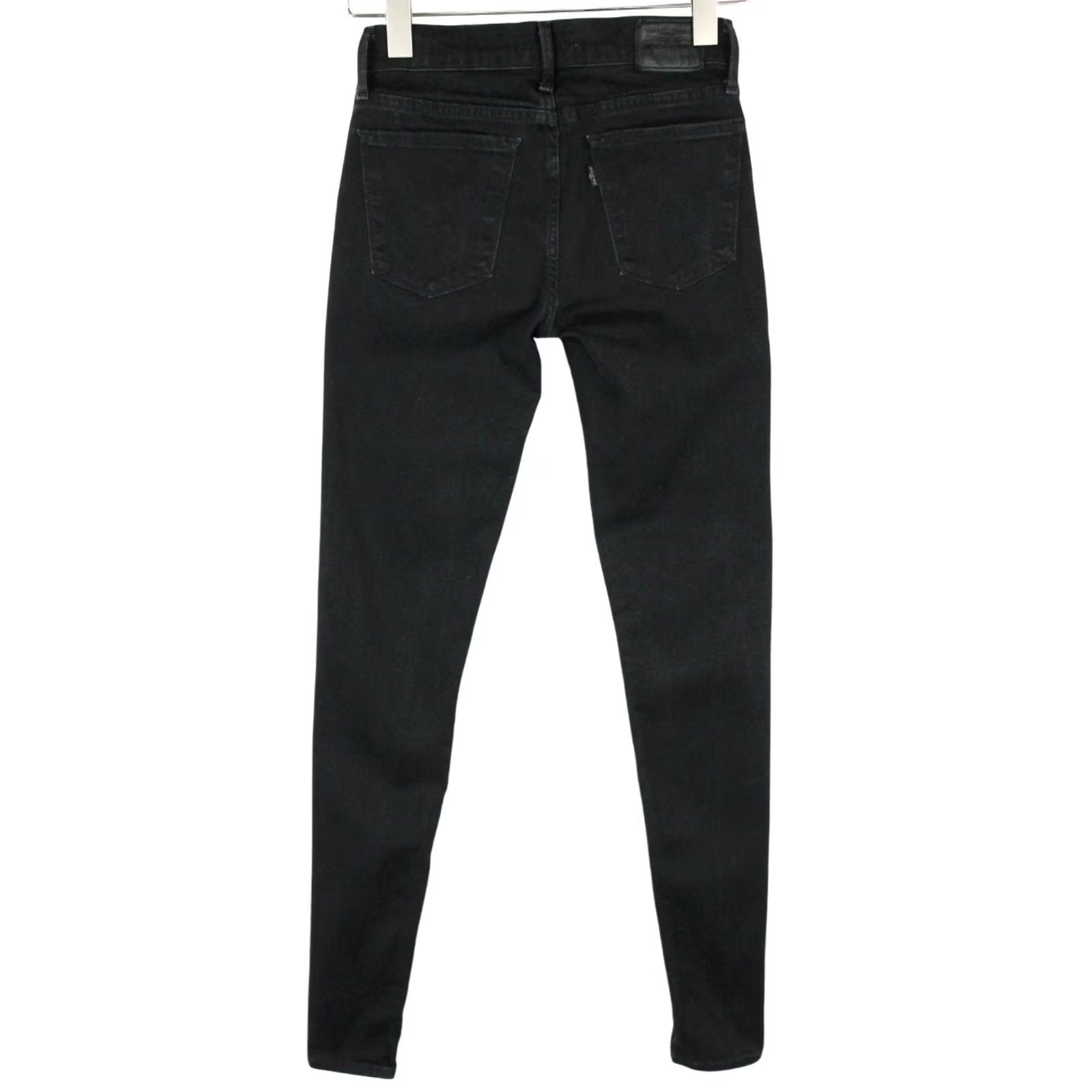 Levi's LEVI'S 710 Super Skinny Jeans Women's W27/L34 Black Stretch Zip Fly Logo Size 27" / US 4 / IT 40 - 2 Thumbnail