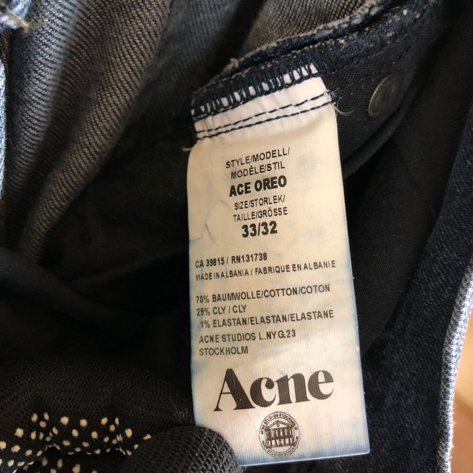 Acne Studios Acne Studios Ace Oreo Jeans Size US 33 - 9 Thumbnail
