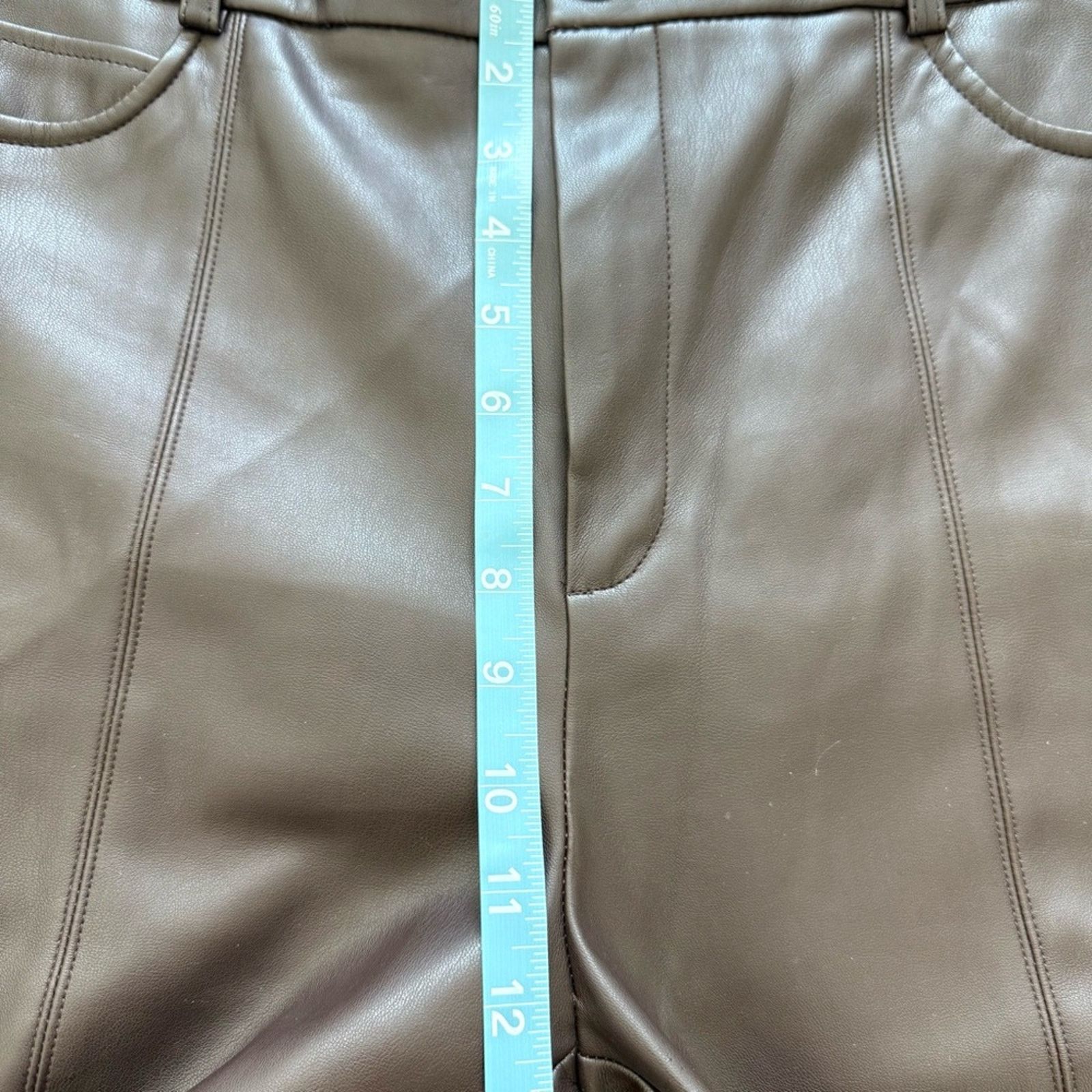 Zara NEW!!! Zara faux leather brown pants size XL Size 34" / US 12 / IT 48 - 6 Thumbnail
