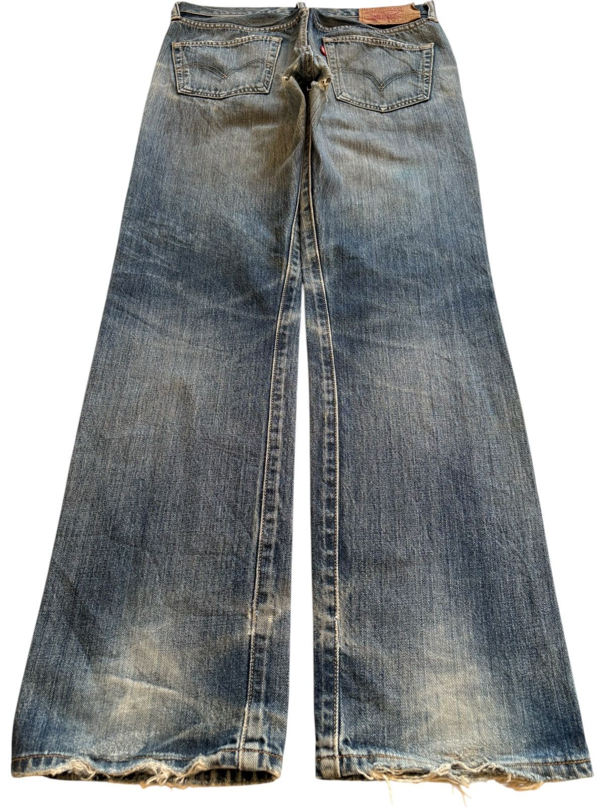 Levi's Vintage 90s Levis 501 Distressed Ripped Loose Jeans Size US 32 / EU 48 - 2 Thumbnail