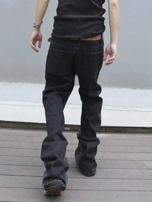 Japanese Brand × Vintage Wide leg Painted Y2k Design Jeans Size US 36 / EU 52 - 3 Thumbnail