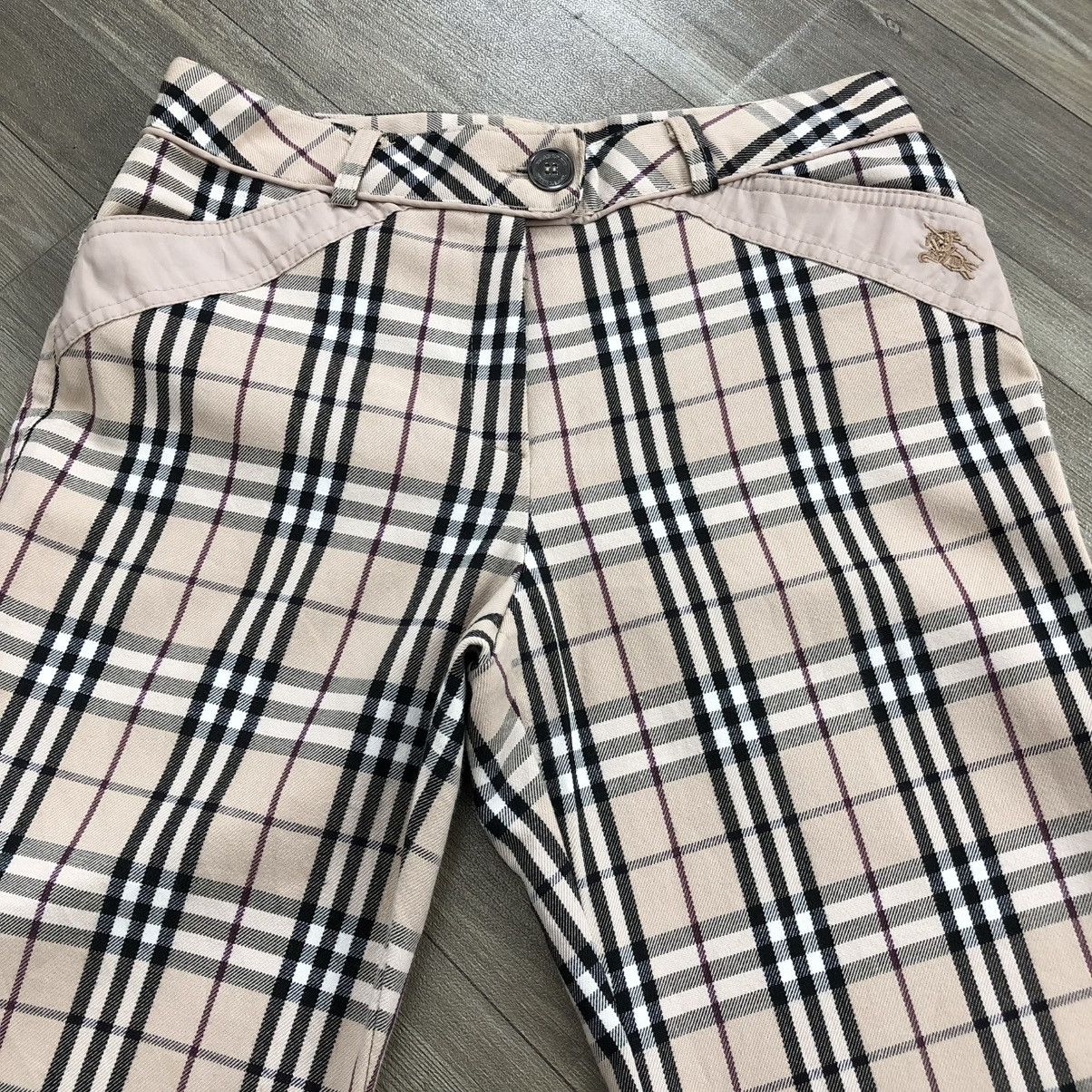 Burberry Vintage Burberry London Blue Label Nova Check Flated Pants Size US 27 - 3 Thumbnail