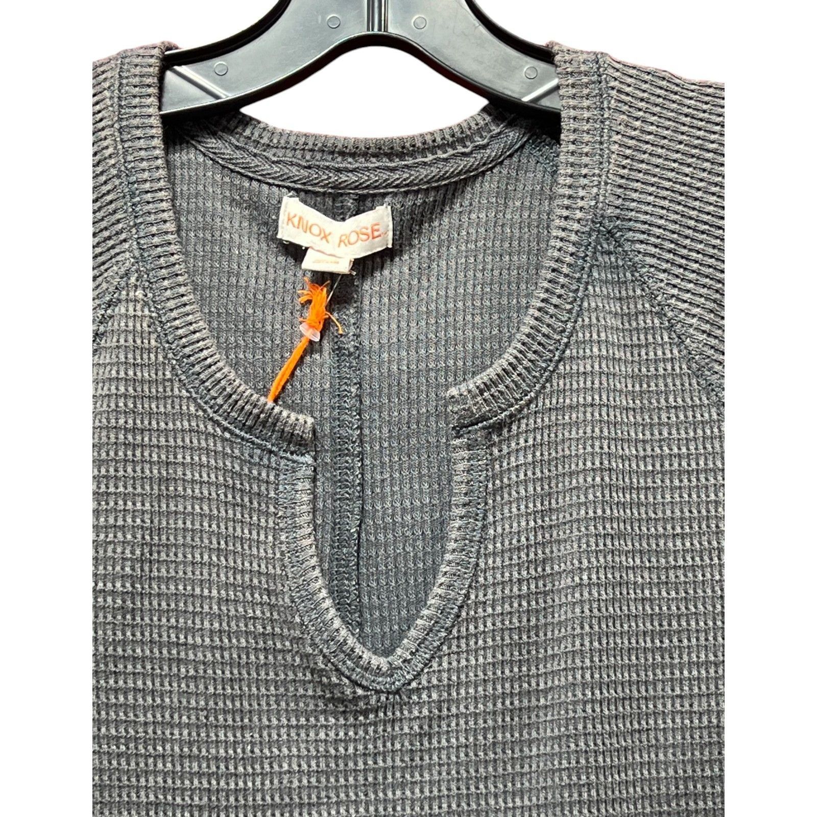 Other Knox Rose - Women's Long Sleeve Notch Neck Thermal Top - Dar Size M / US 6-8 / IT 42-44 - 14 Thumbnail