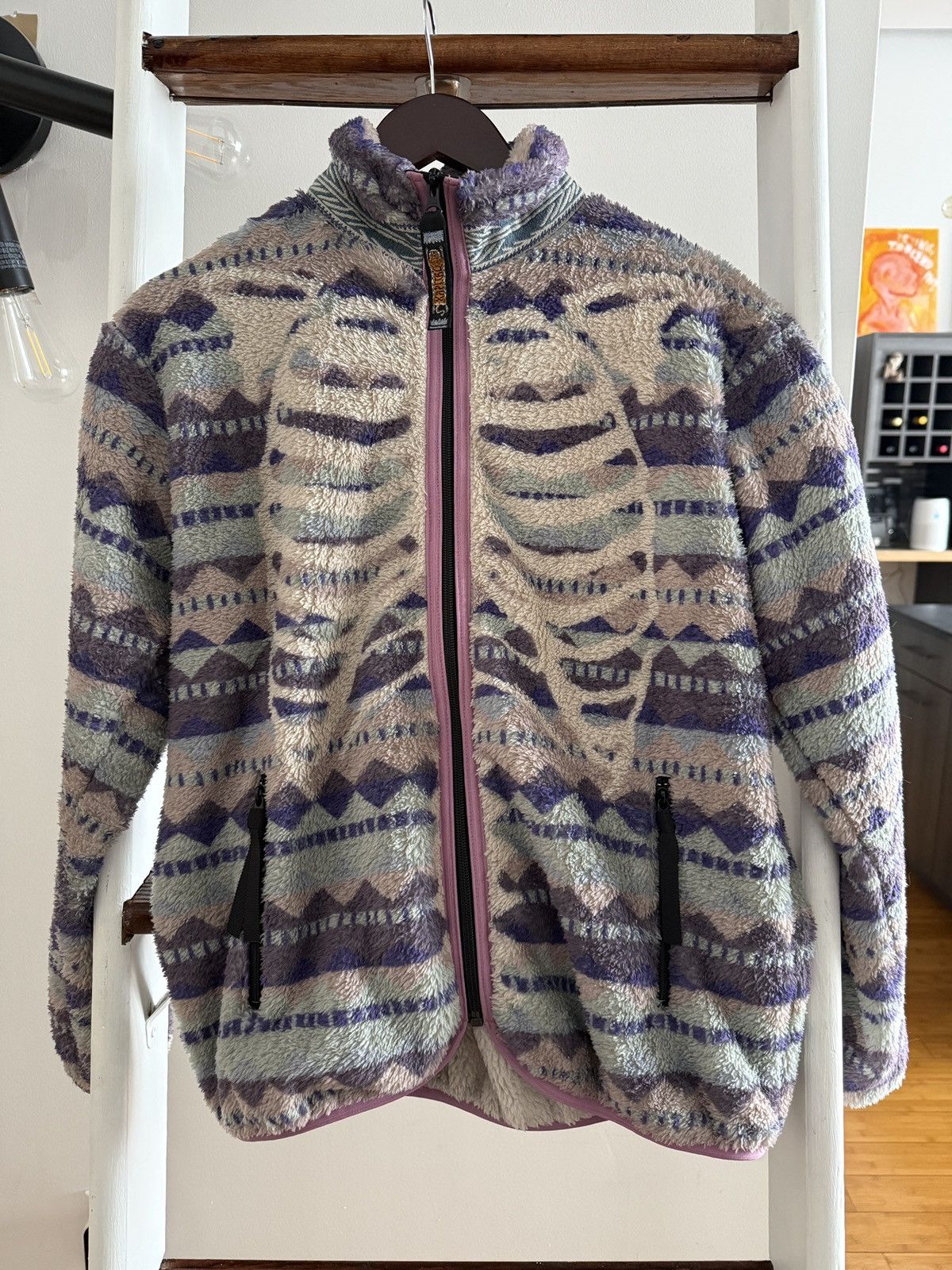 Kapital Kapital Ashland Stripe and Bone Fleece - Purple Size US S / EU 44-46 / 1 - 2 Thumbnail