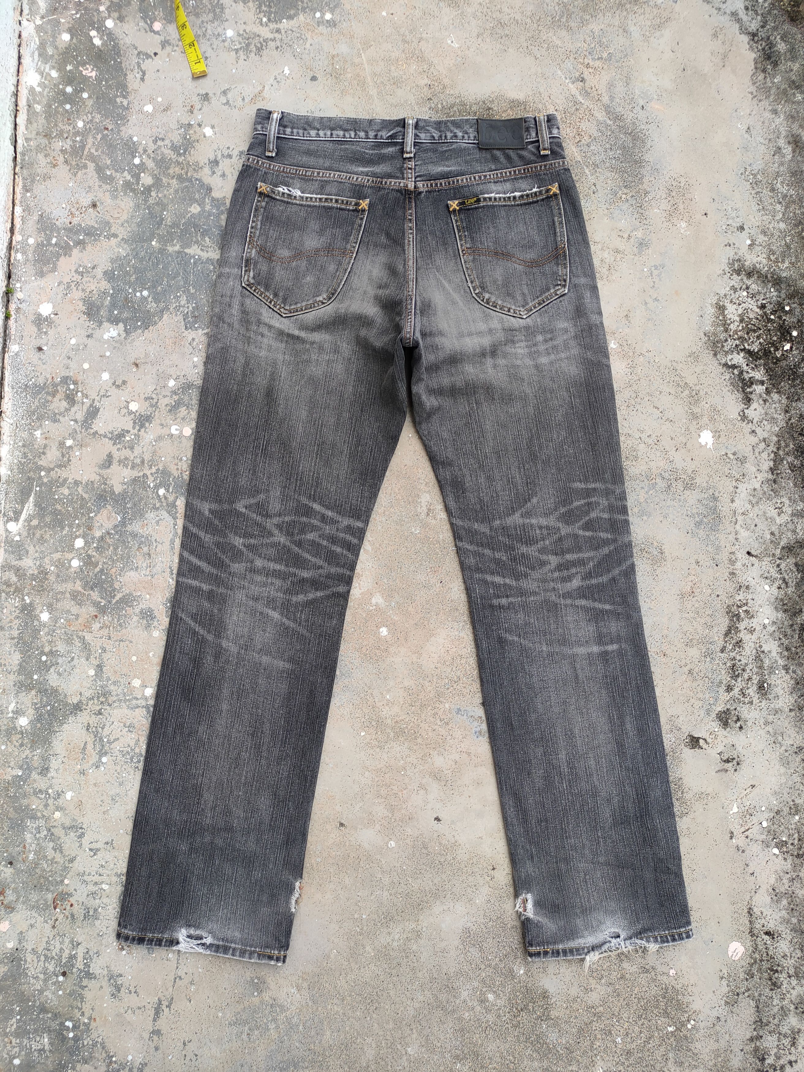Jean × Lee × Vintage W34 VINTAGE LEE BLACK RIPPED JEANS DENIM PANTS Size US 34 / EU 50 - 10 Thumbnail