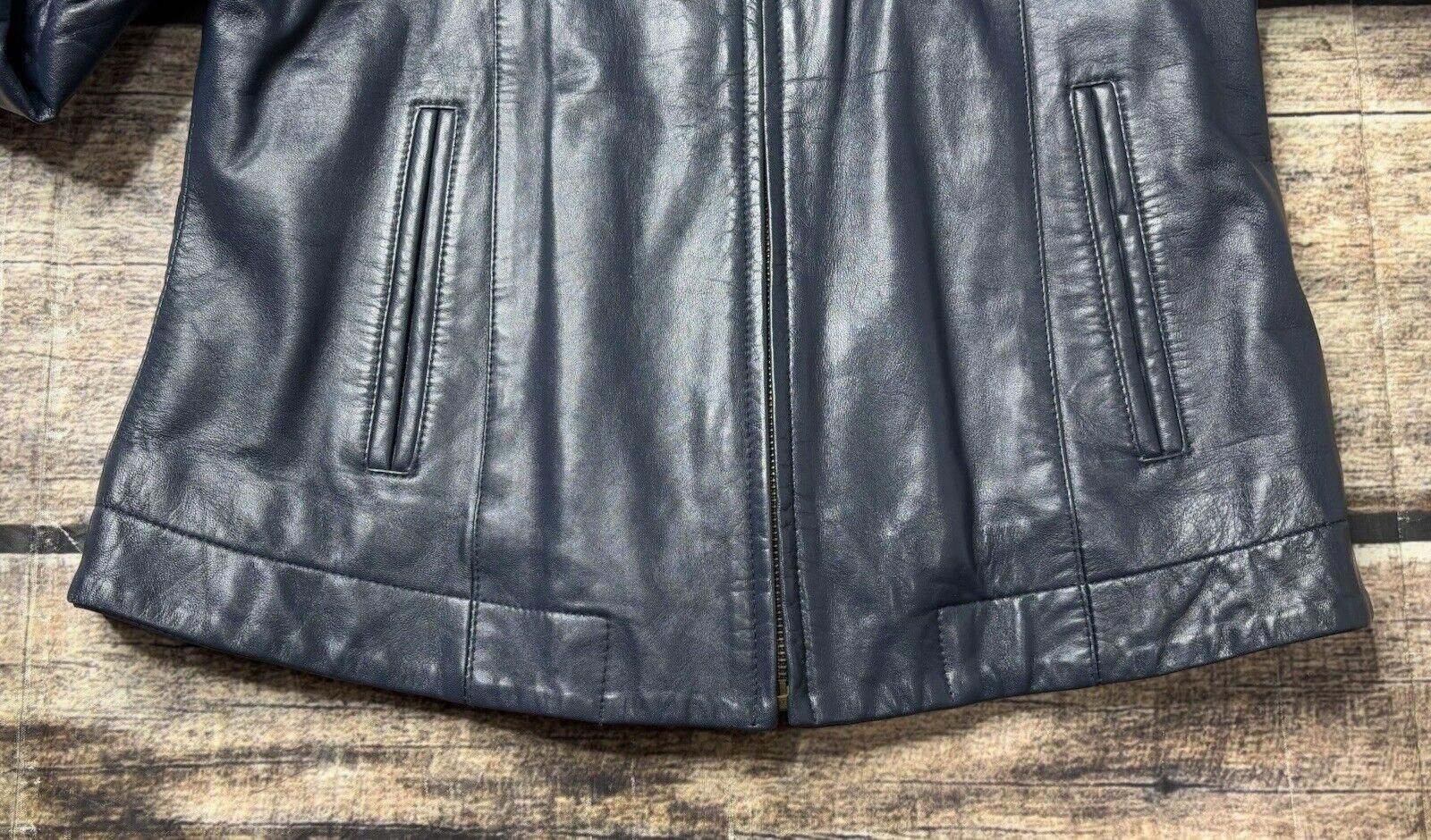 Other The Leather Company New York Jacket Women's XL Blue VTG Size XL / US 12-14 / IT 48-50 - 7 Thumbnail