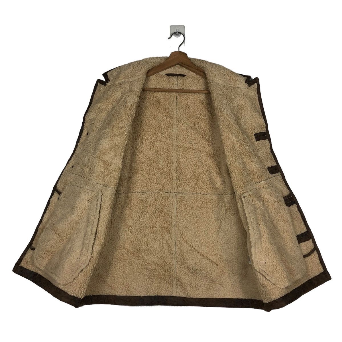Japanese Brand 🔥VINTAGE BIKER JACKET SHEARLING BLANKET GU ISSEY MIYAKE Size US L / EU 52-54 / 3 - 15 Thumbnail