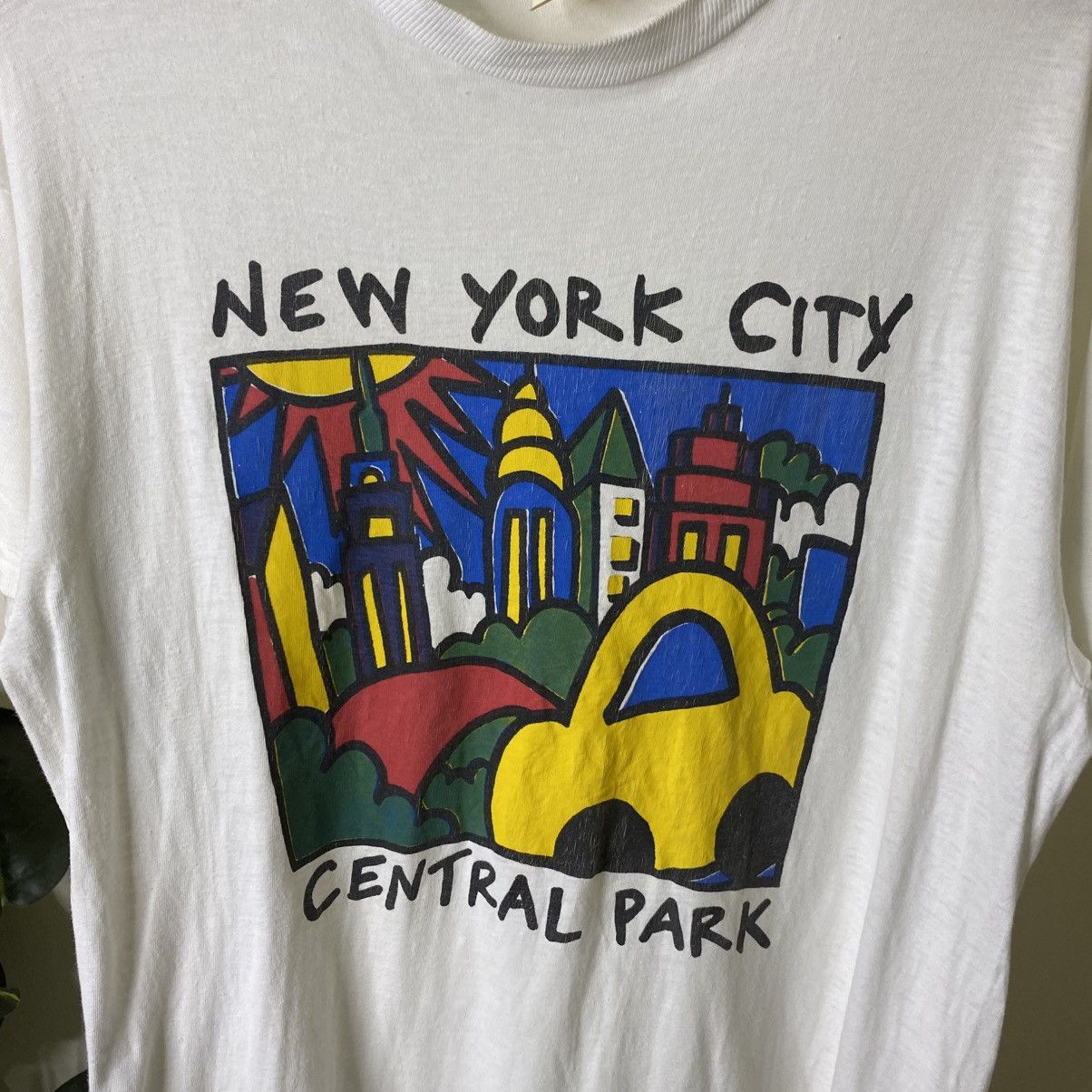 Vintage Vintage 80s New York City Pop Art Tee Keith Haring Style Size US M / EU 48-50 / 2 - 2 Thumbnail